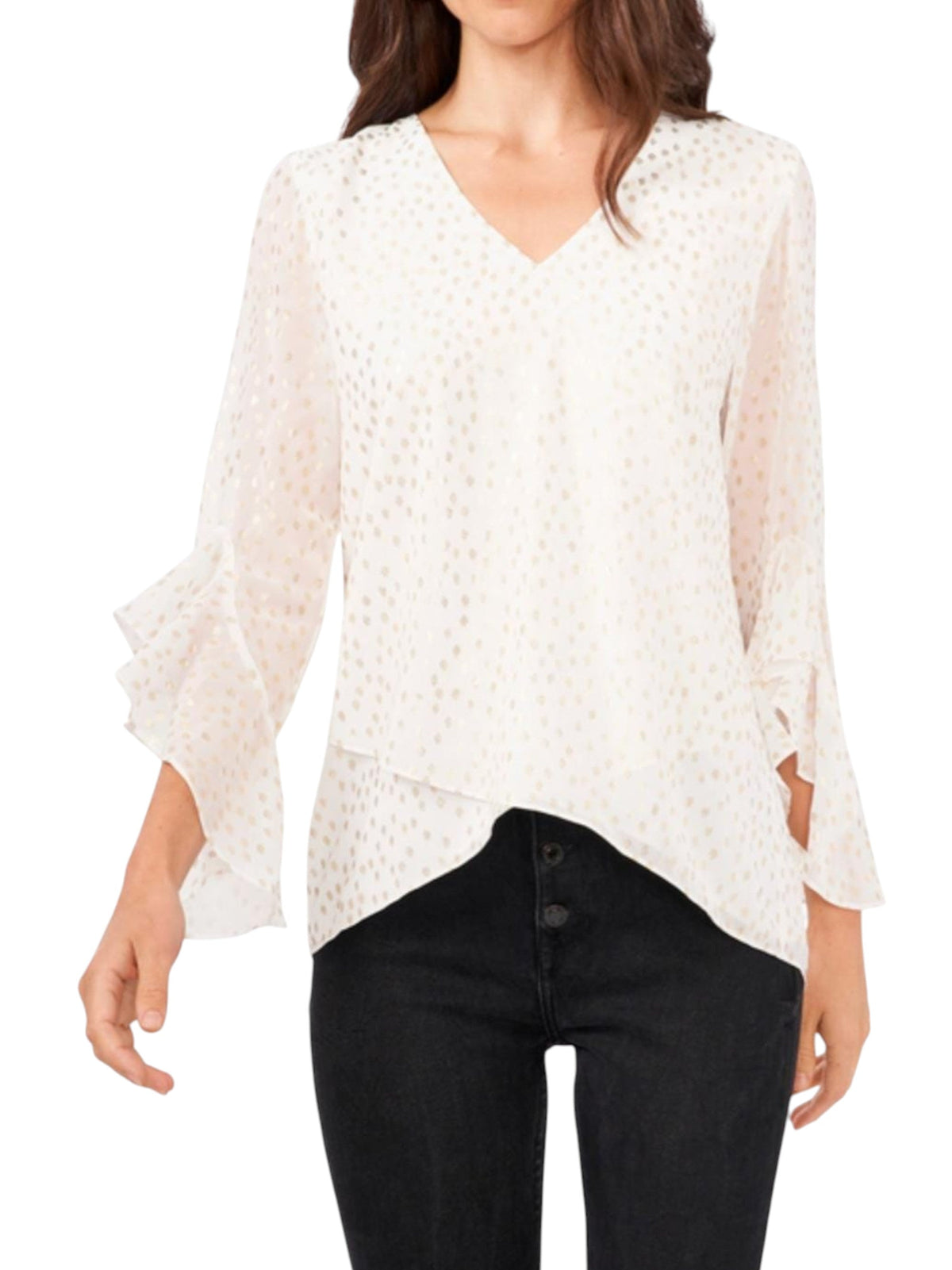 Image for Women's Ruffled Top,White