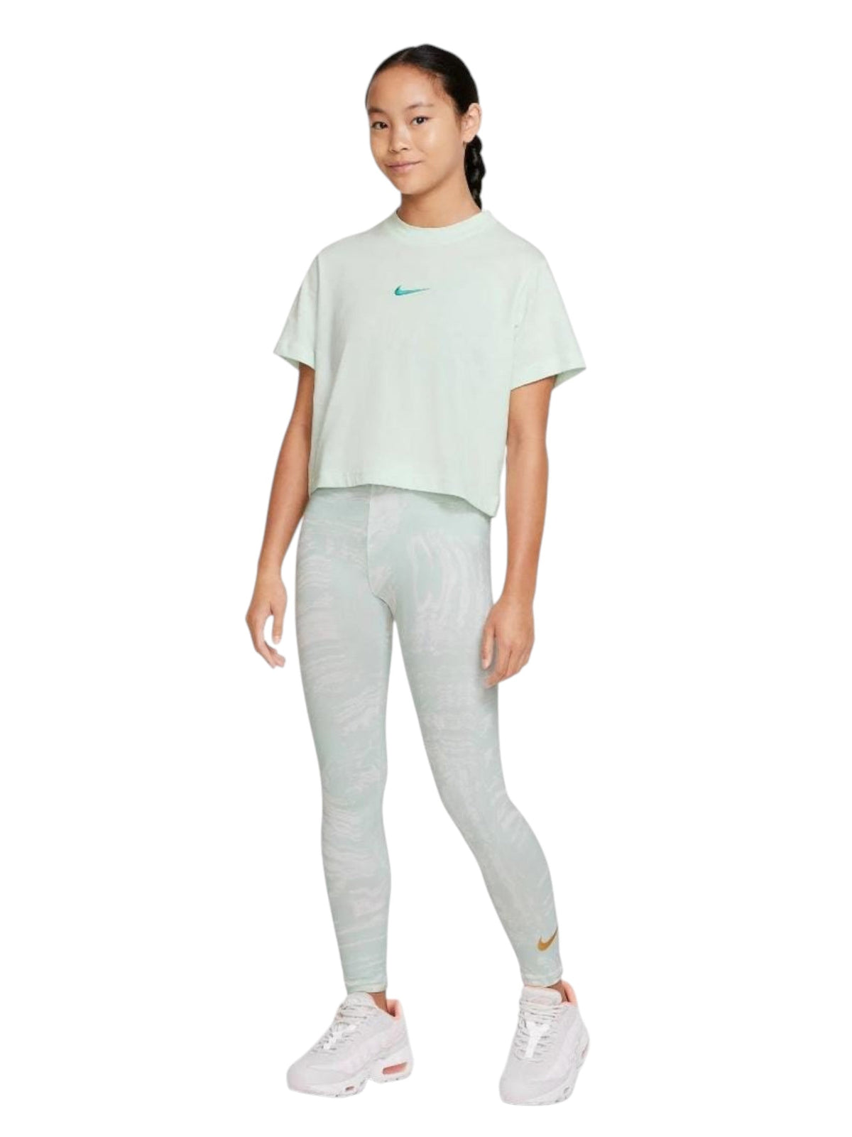 Image for Kids Girl's Wavy Printed Legging,Light Aqua