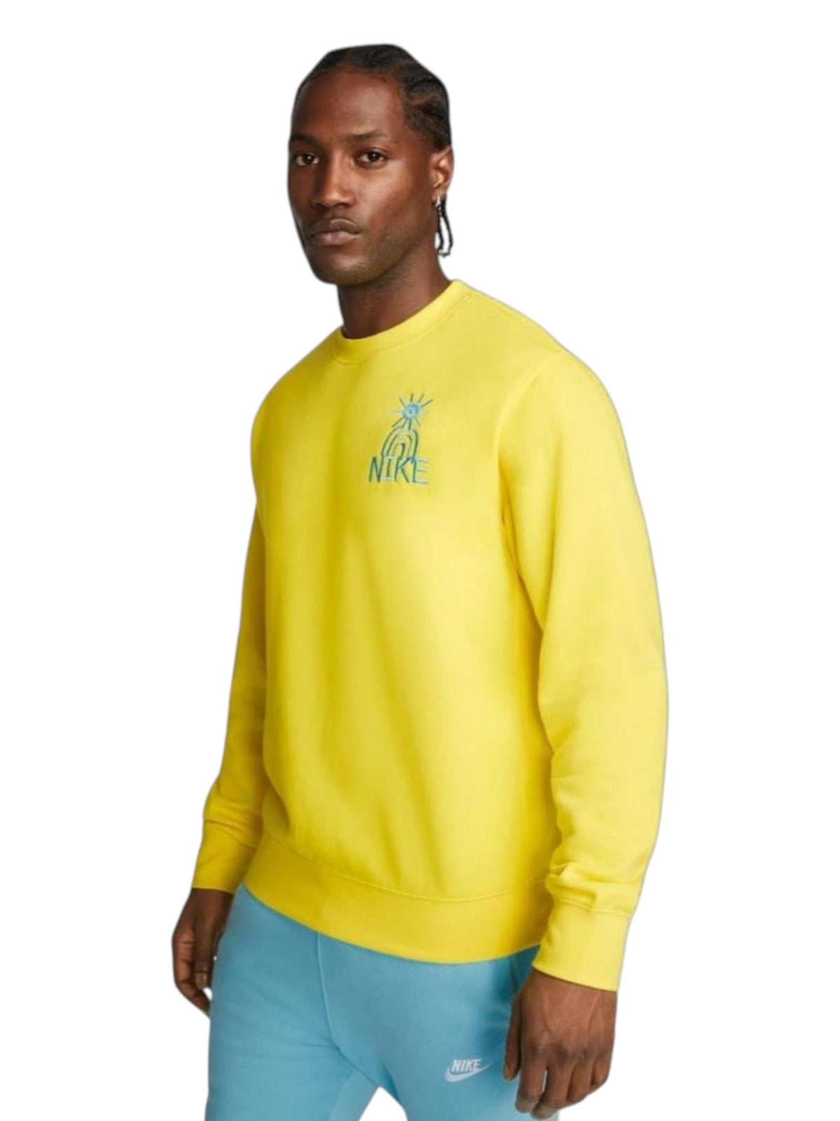 Image for Men's Brand Logo Printed Sweaters,Yelow