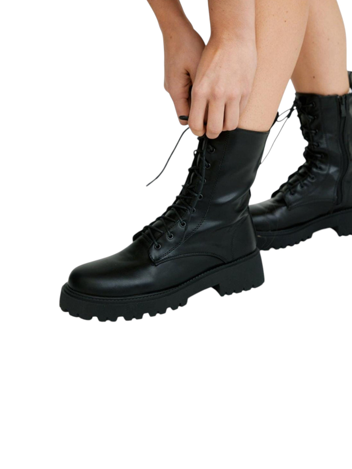 Image for Women's Plain Combat Boots,Black