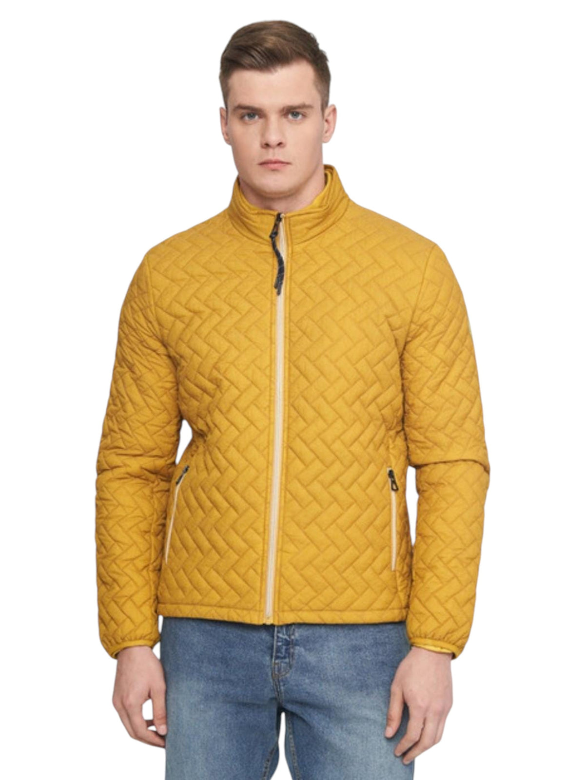 Image for Men's Quilted Jacket,Yellow