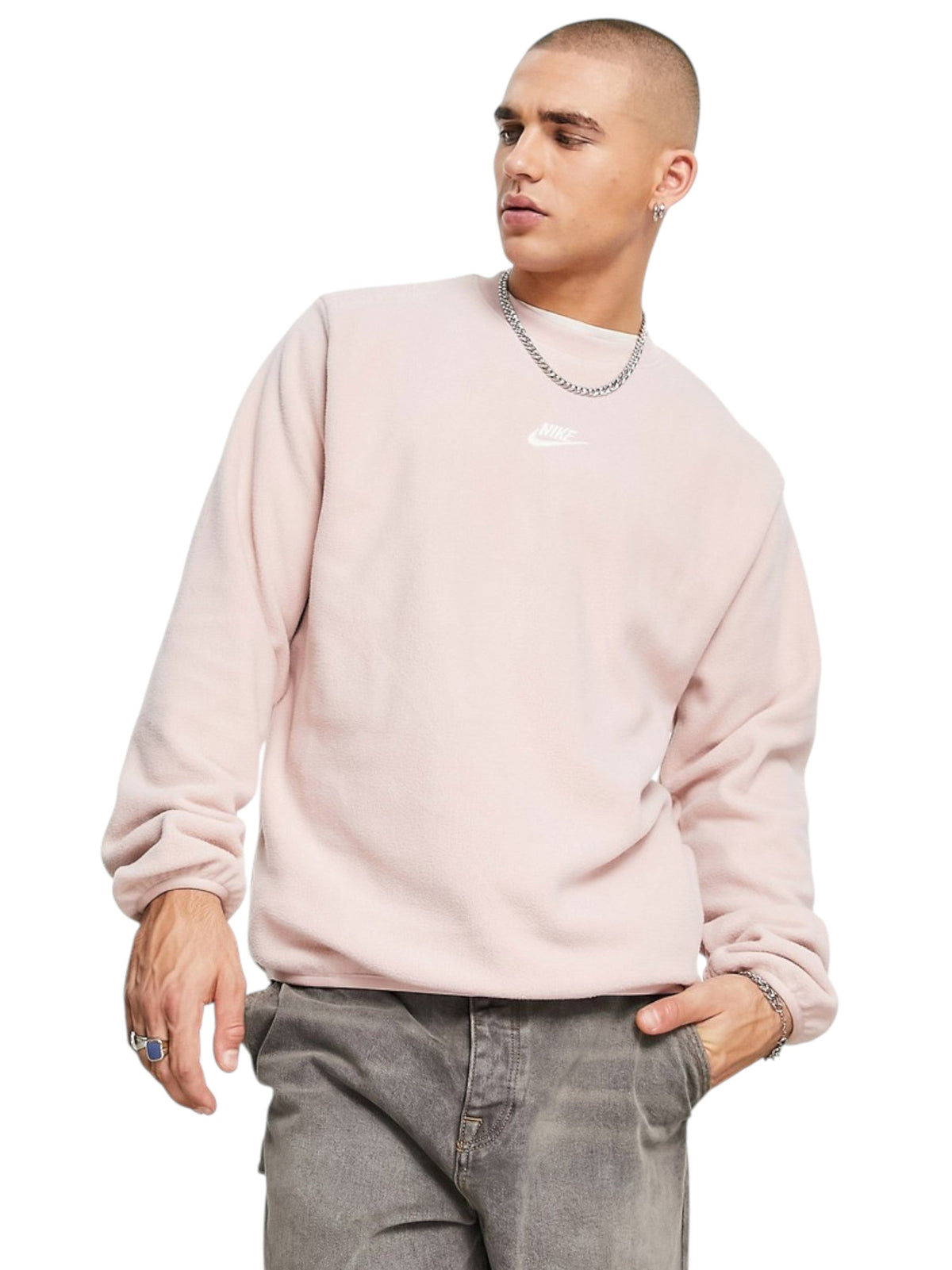 Image for Men's Textured Sweaters,Light Pink