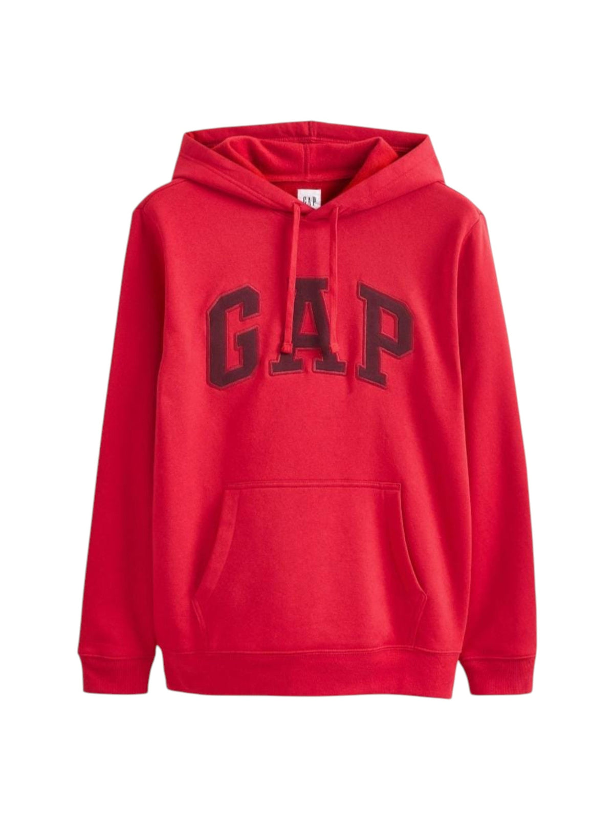 Image for Men's Brand Logo Embroidered Hoodie,Red