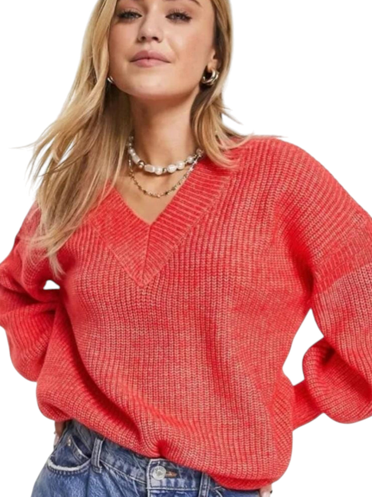 Image for Women's Knitted Sweaters,Coral