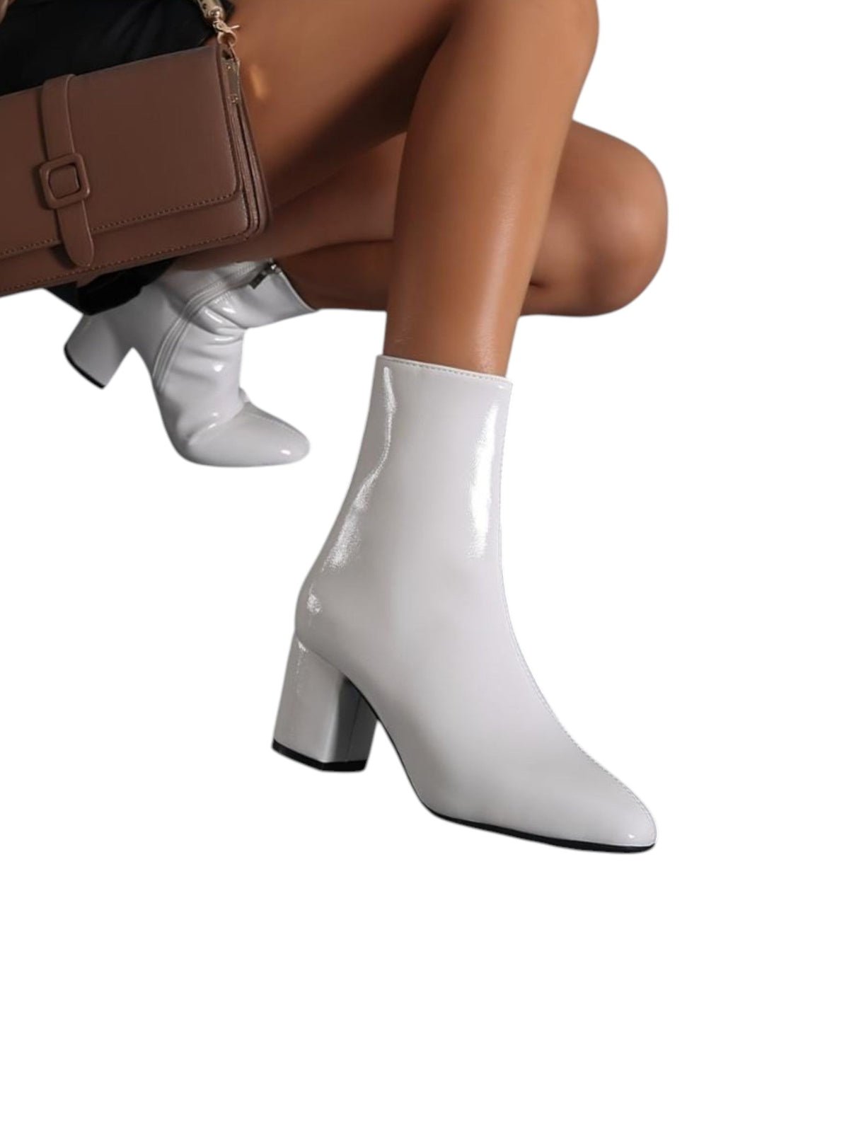 Image for Women's Plain Ankle Boots,White