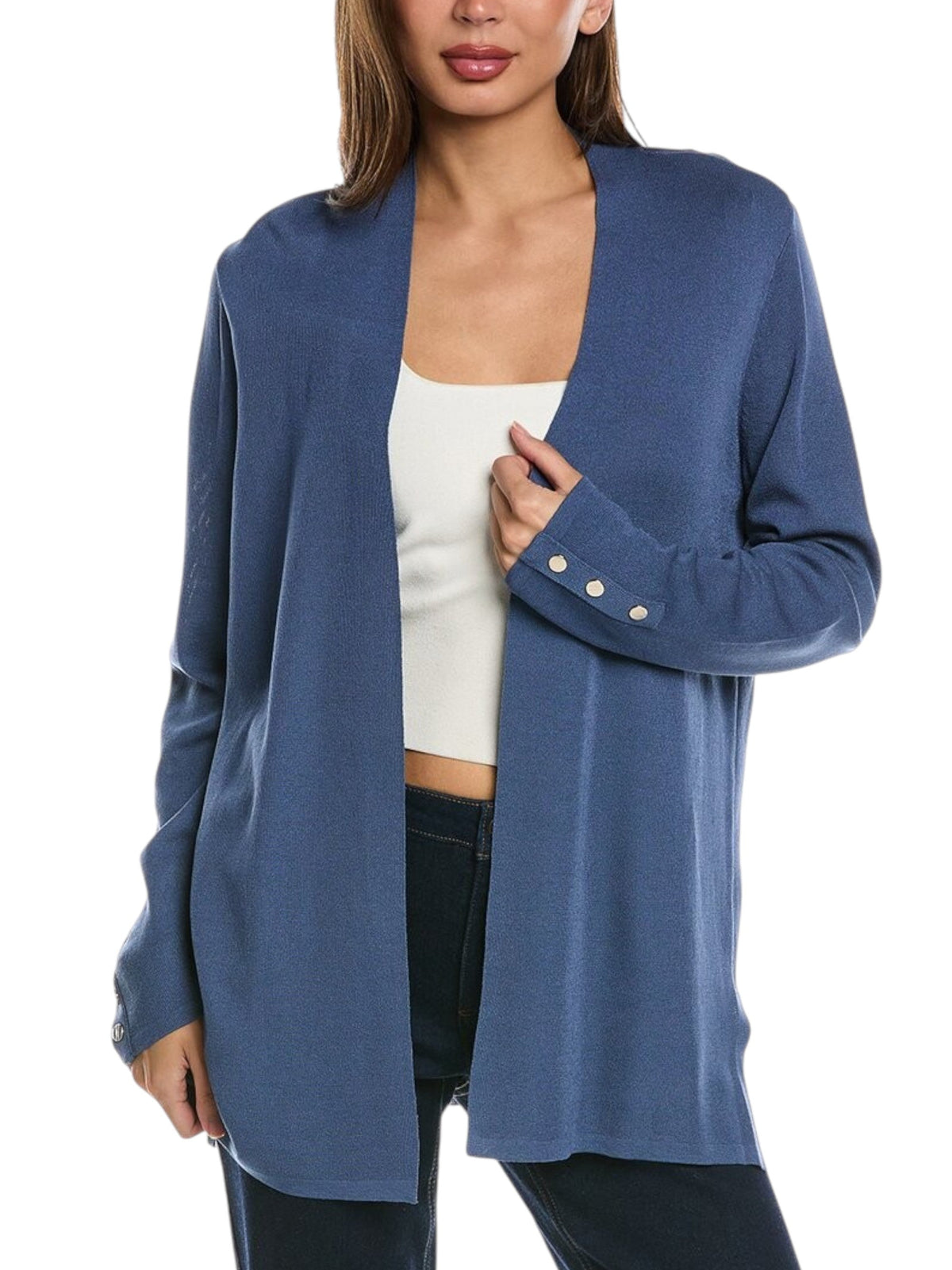 Image for Women's Textured Cardigan,Light Navy