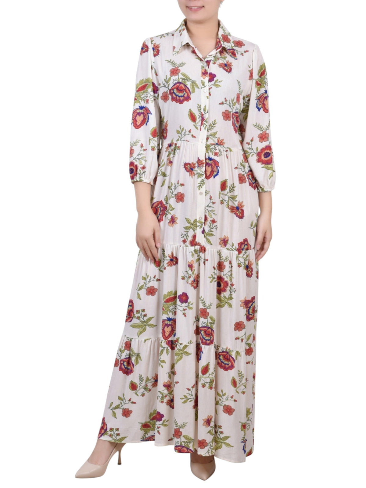 Image for Women's Floral Printed Dress,Multi