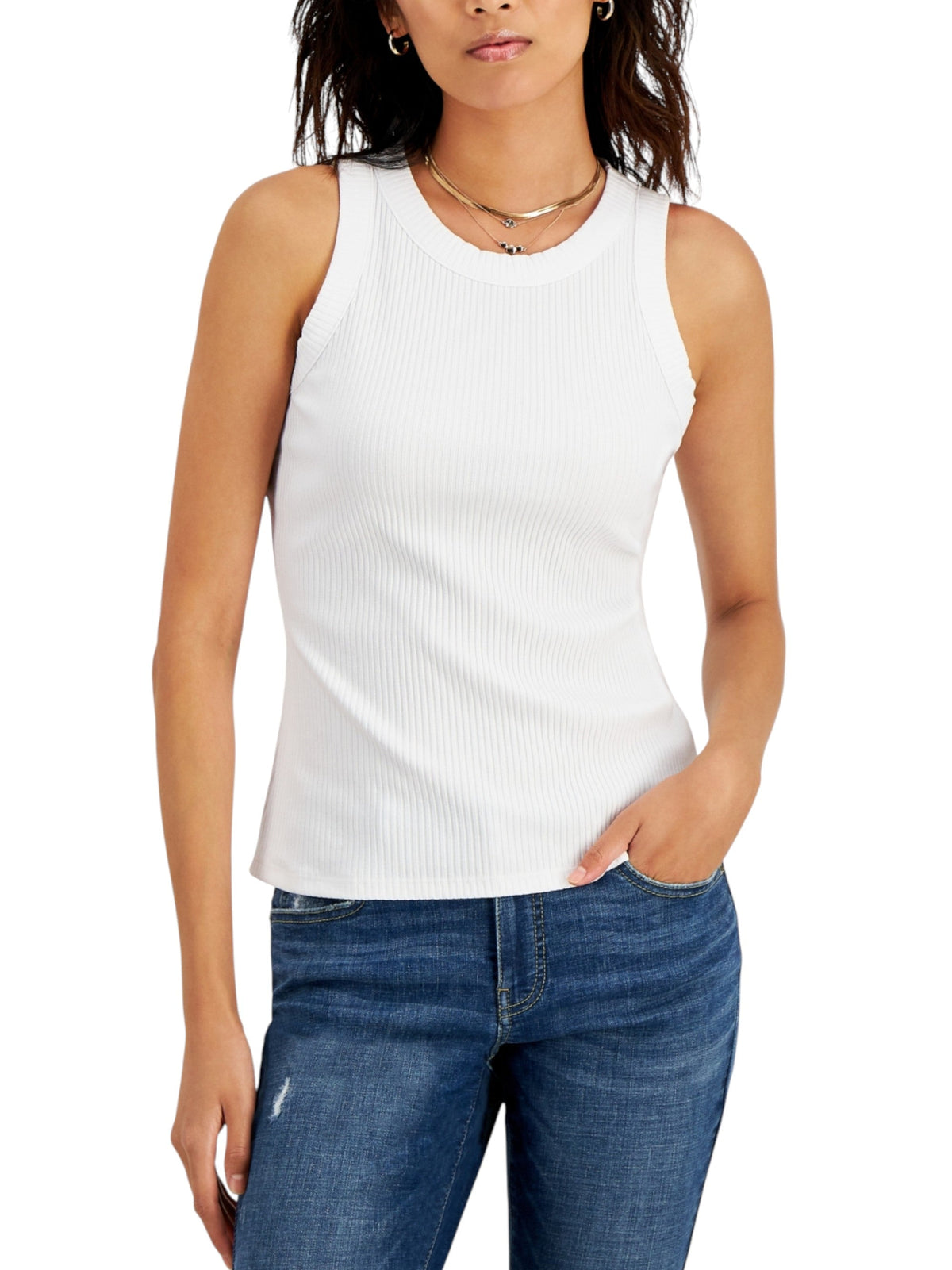 Image for Women's Ribbed Top,White