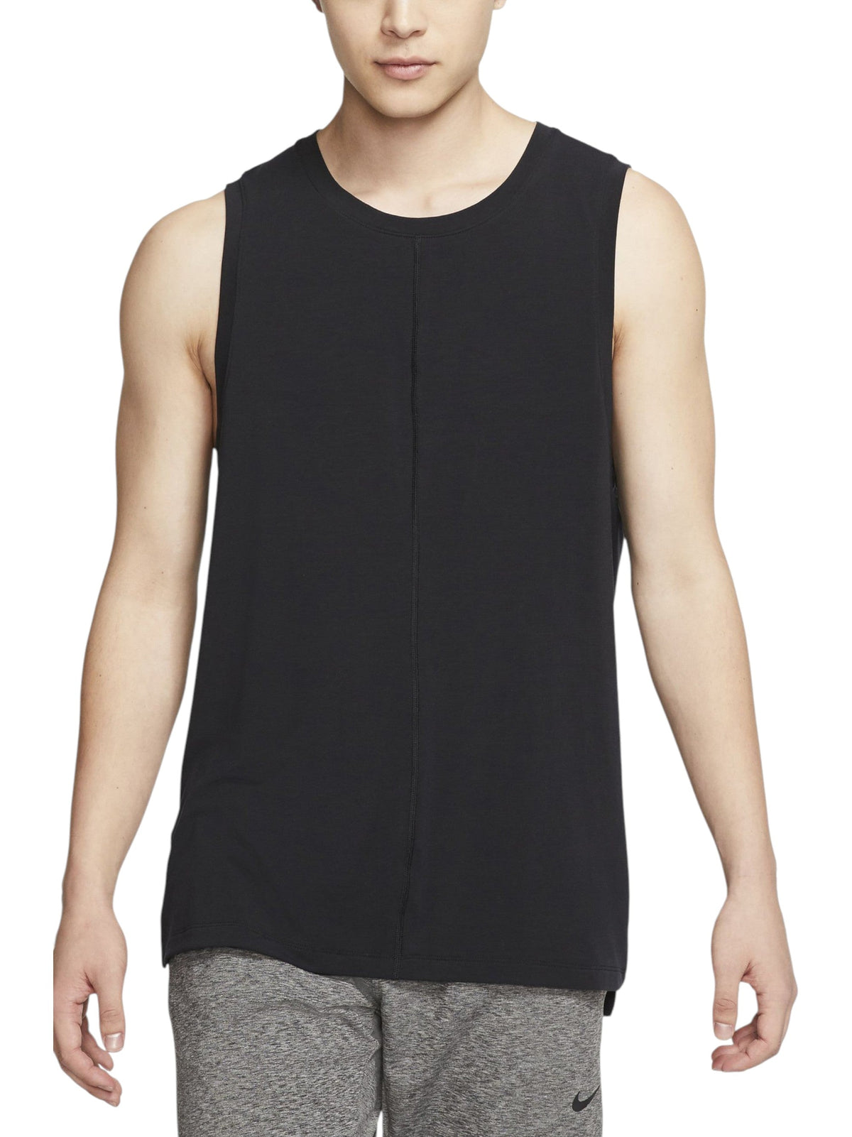 Image for Men's Plain Solid Sport Top,Black