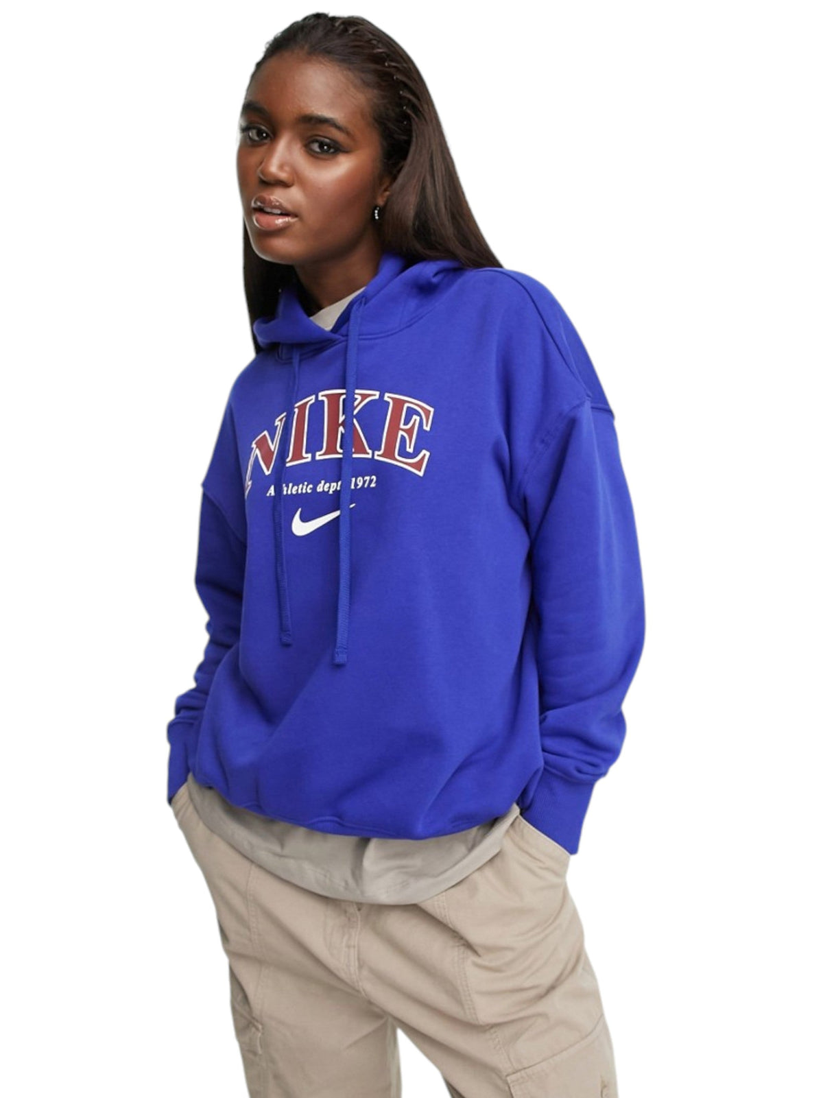 Image for Women's Brand Logo Printed Hoodies,Blue