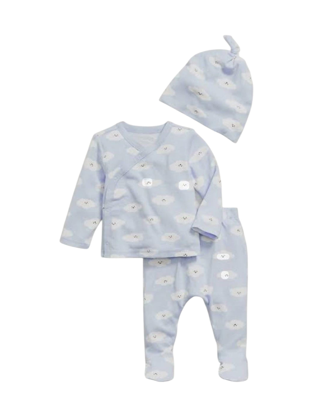 Image for Kids Boy's Graphic Printed Set Top & Pant&Hat,Light Blue
