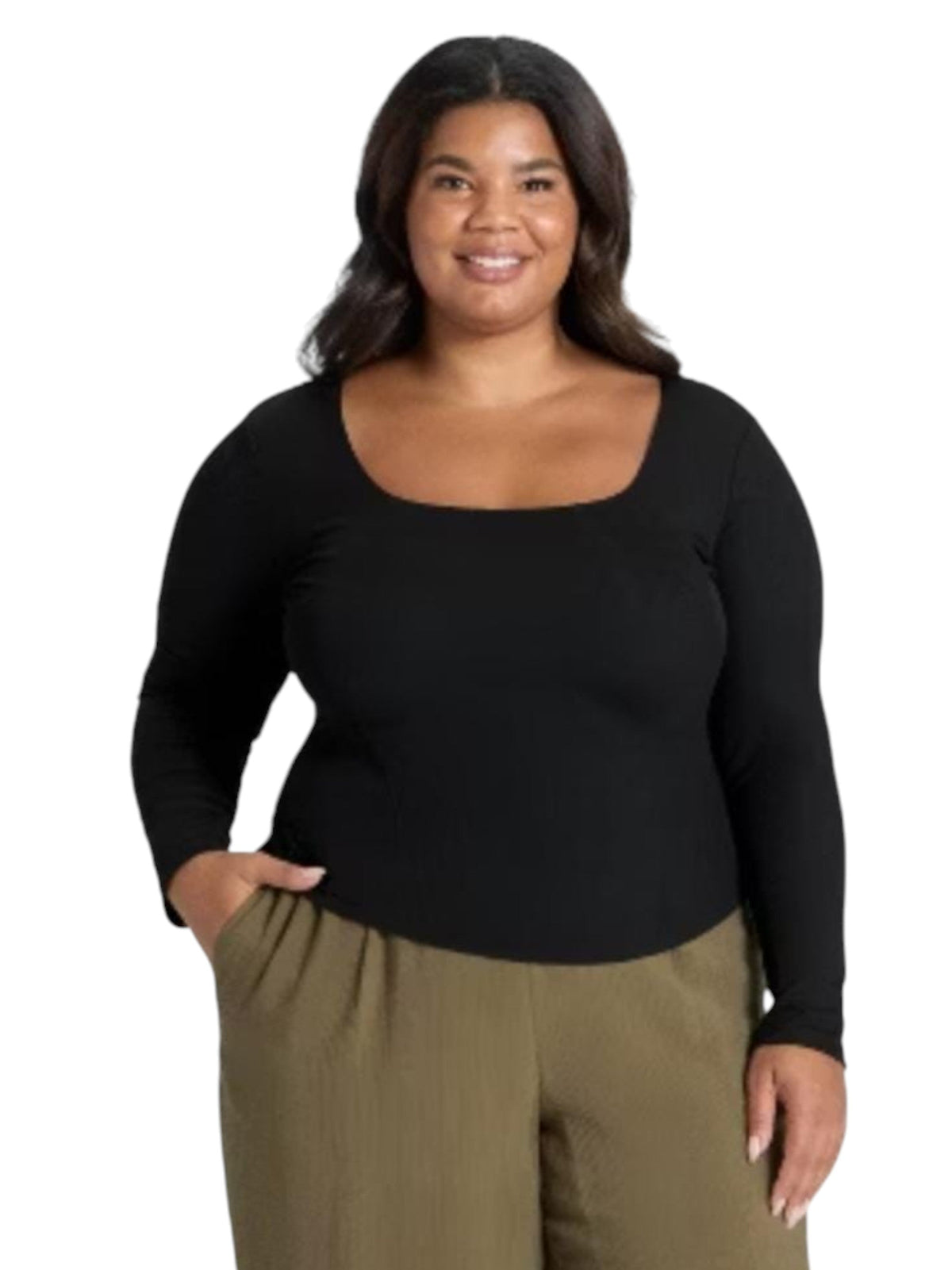 Image for Women's Ribbed Top,Black