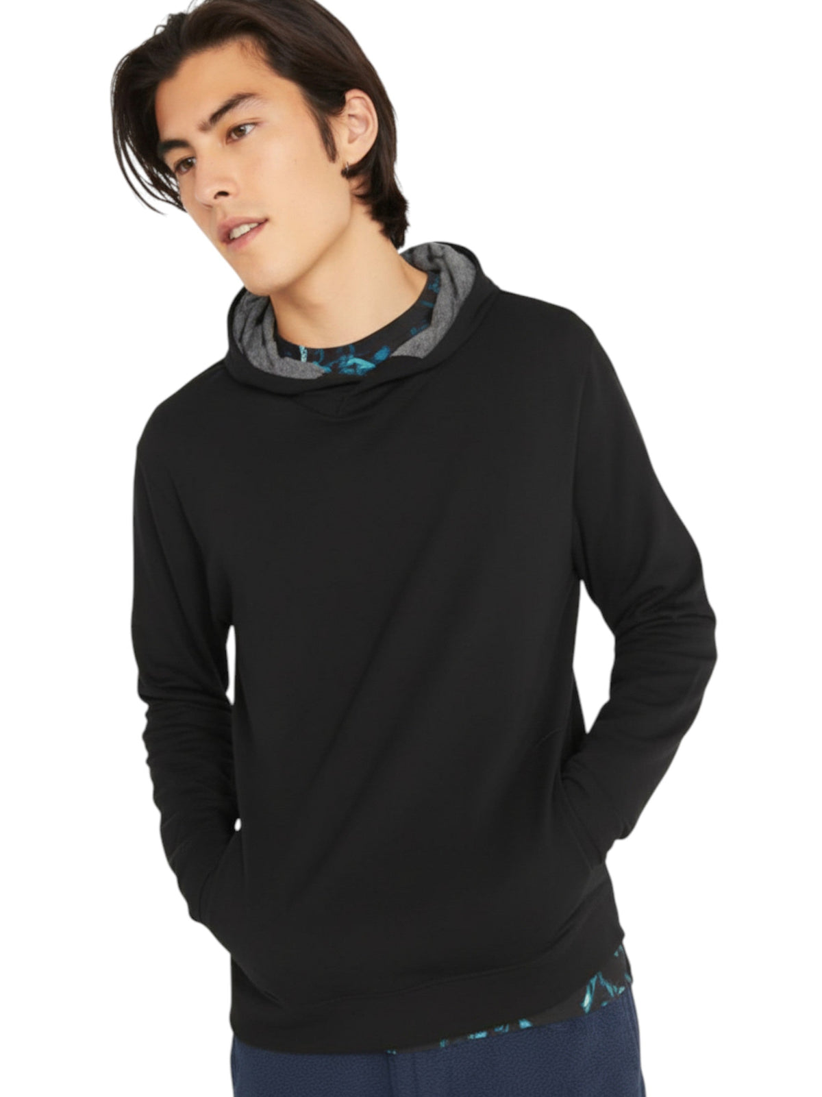 Image for Men's Plain Hoodie,Black