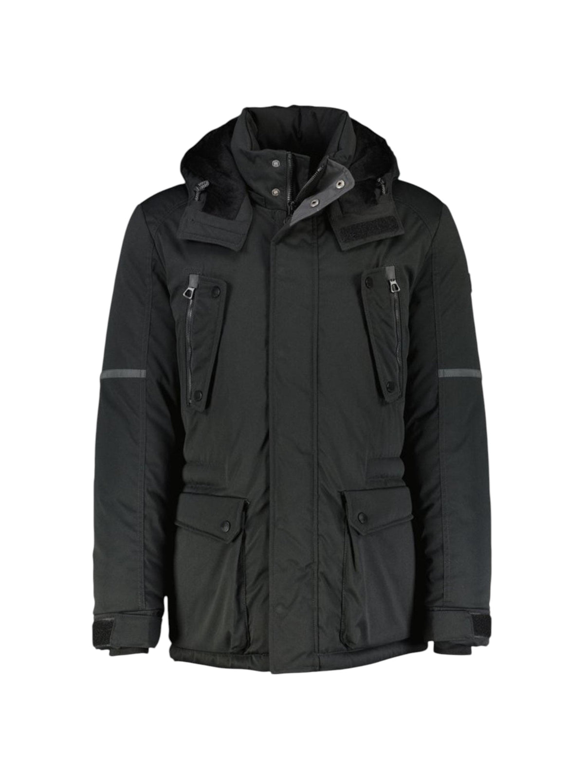 Image for Men's Plain Solid Jacket,Black