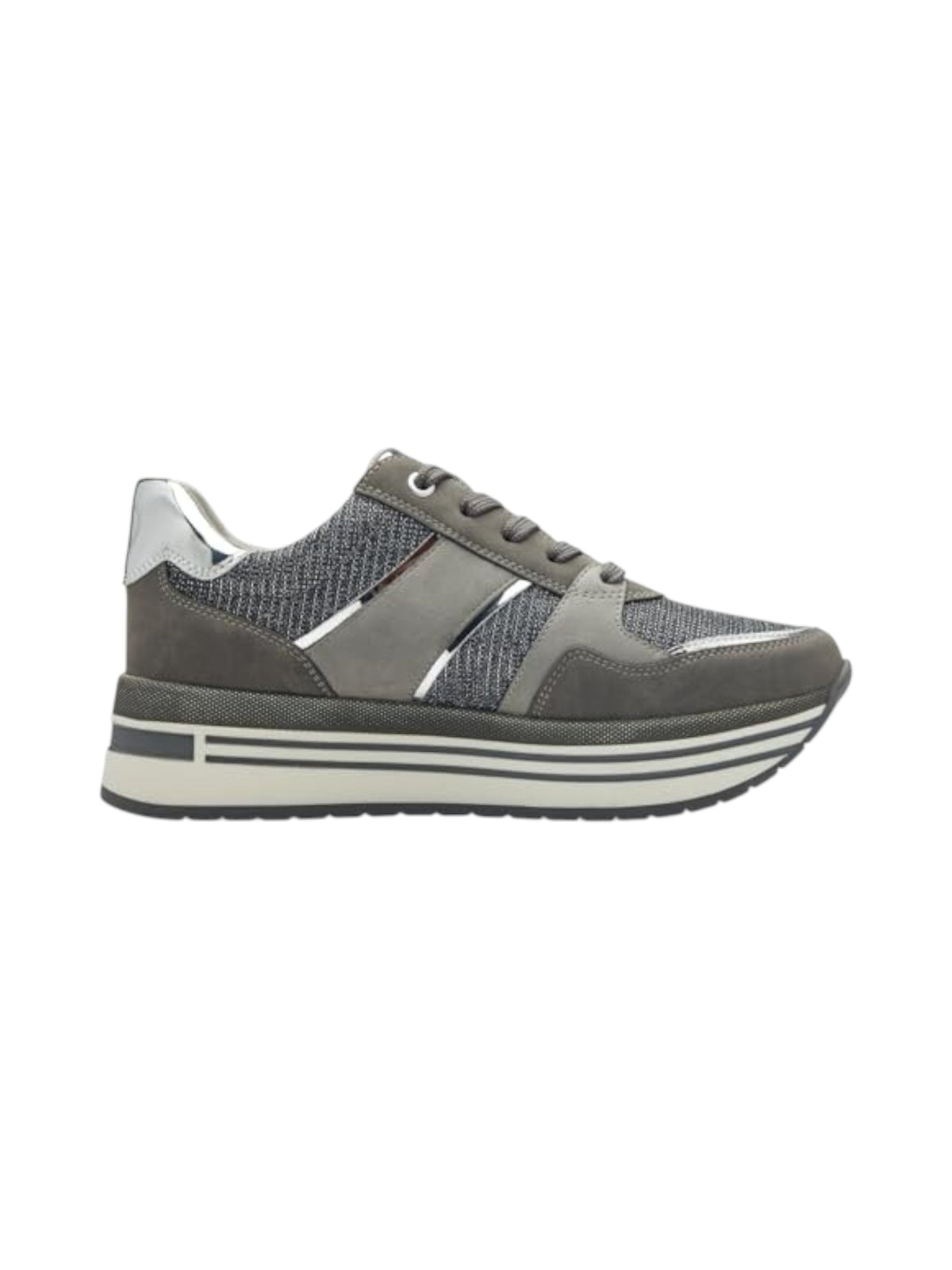 Image for Women's Textured Shiny Boots,Grey