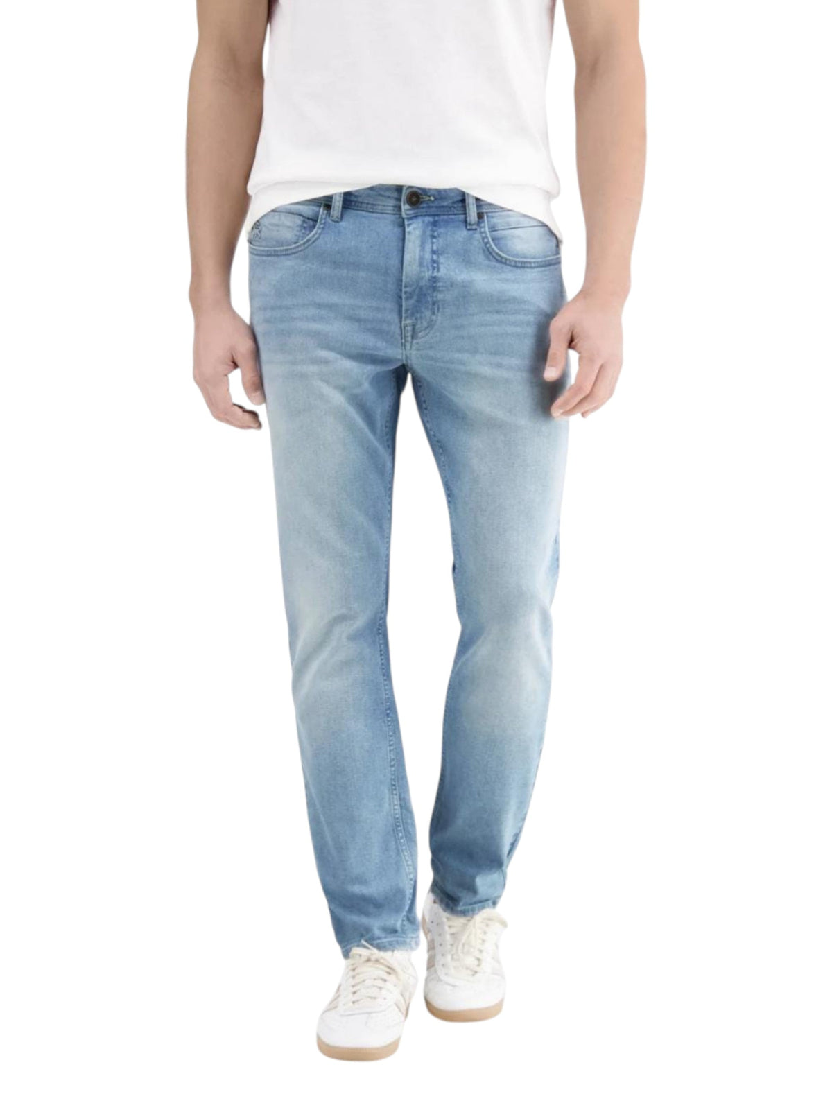Image for Men's Washed Jeans,Light Blue