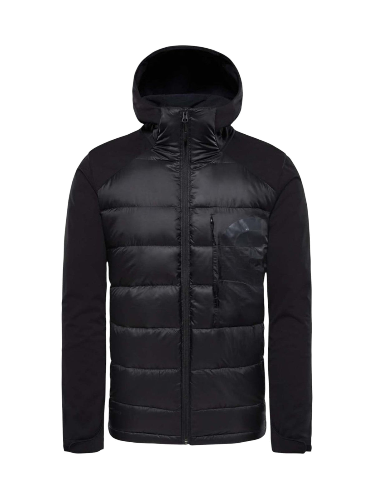 Image for Men's Quilted Brand Logo Printed Jacket,Black