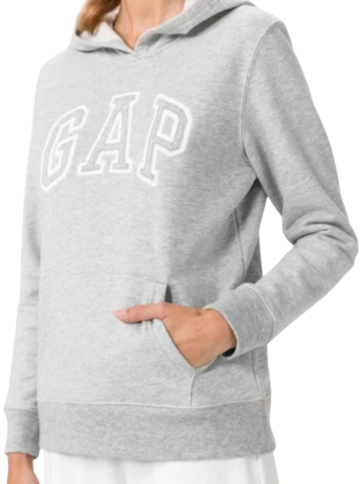 Image for Women's Brand Logo Printed Hoodie,Light Grey