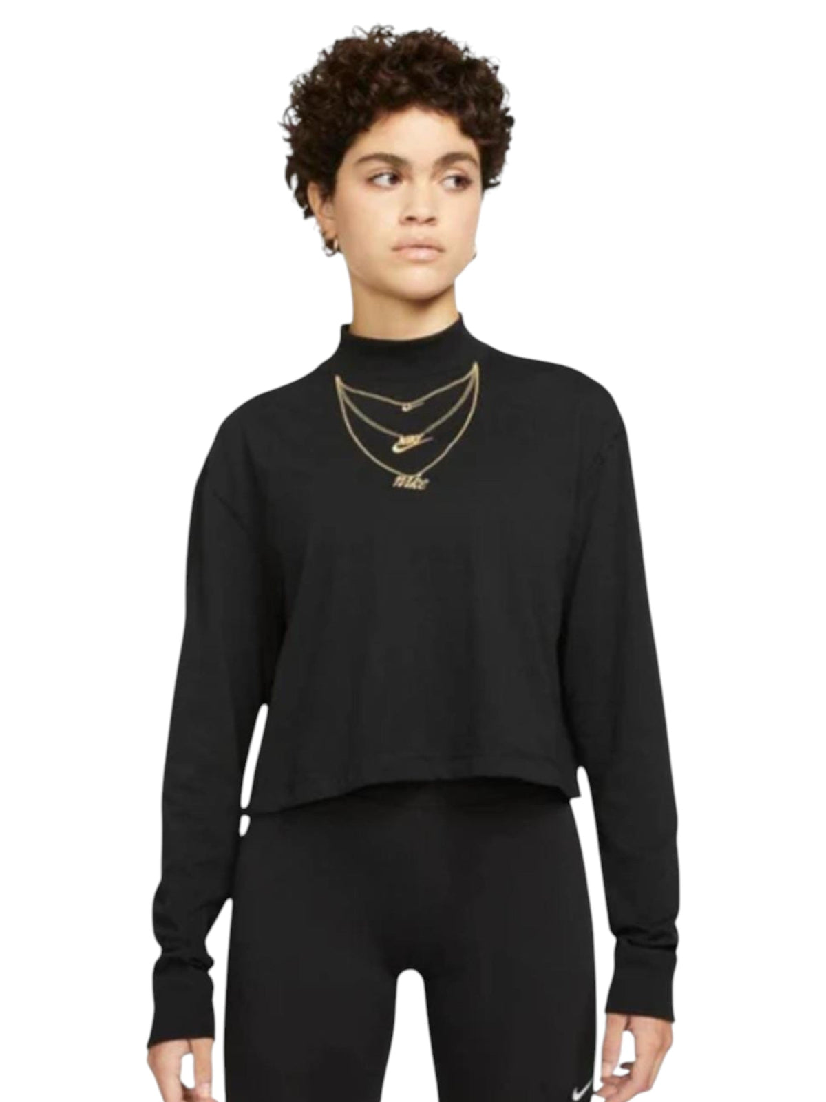 Image for Women's Brand Logo Printed Top,Black