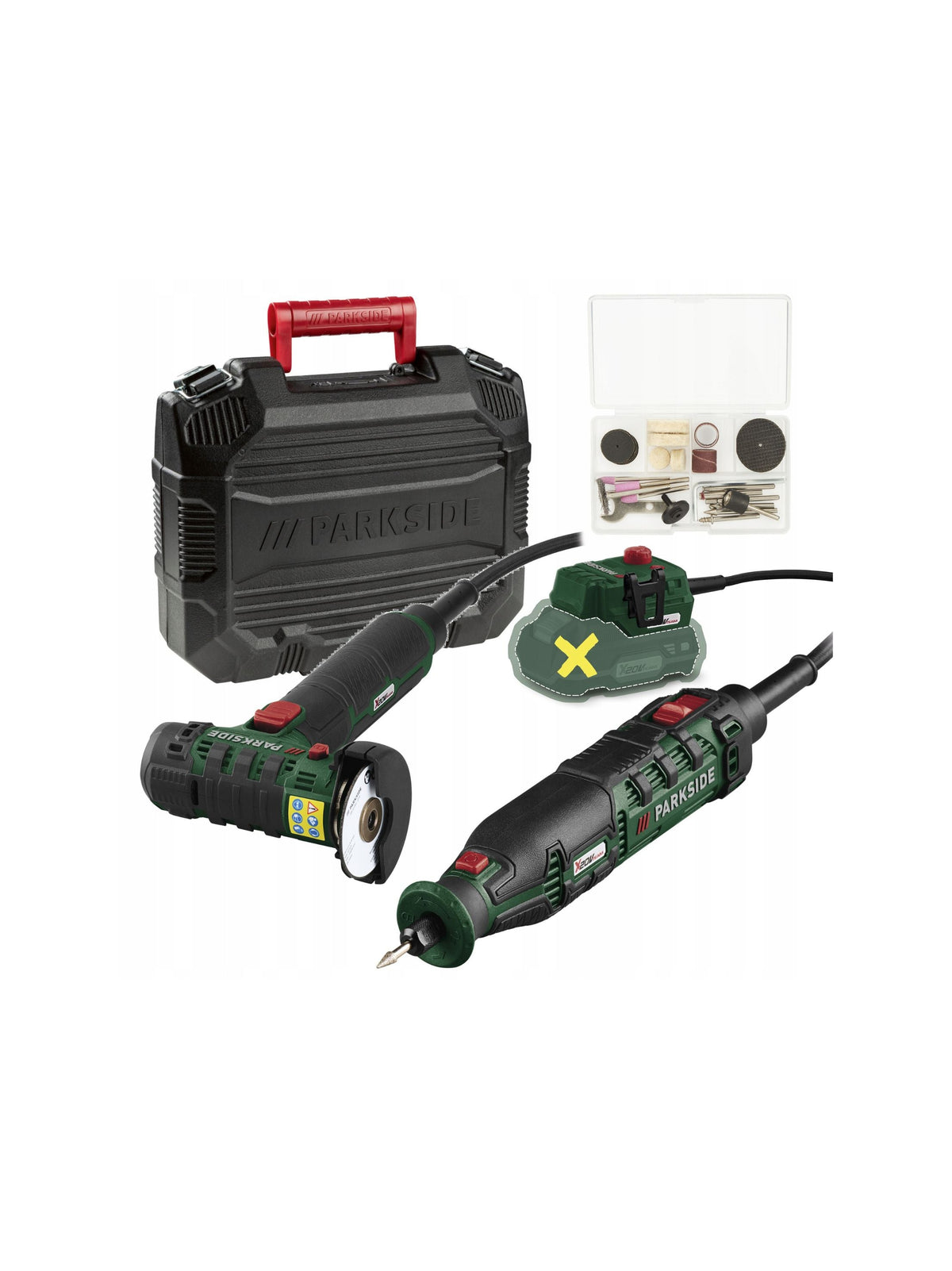 Image for 20V Cordless 2In1 Mini Angle Grinder & Rotary Tool Set