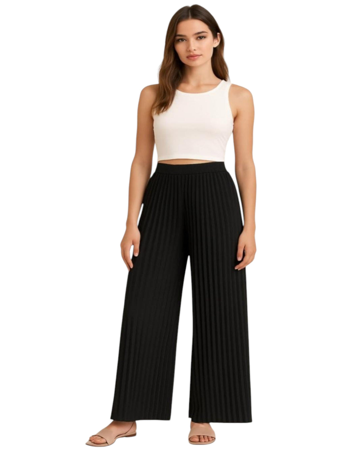 Image for Women's Pleated Pant,Black