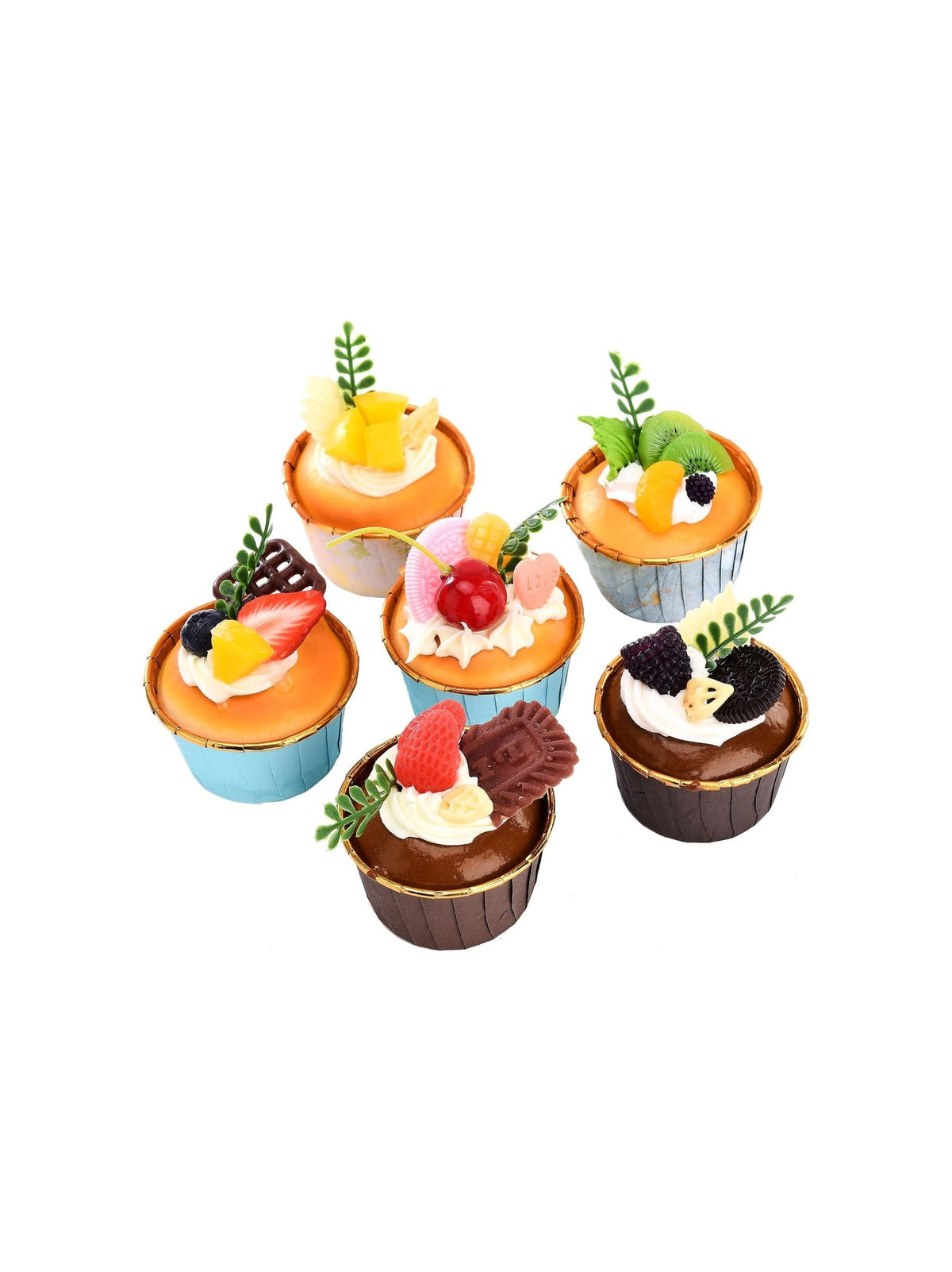 Image for Best Alice 6 Pcs Fake Cupcake Models