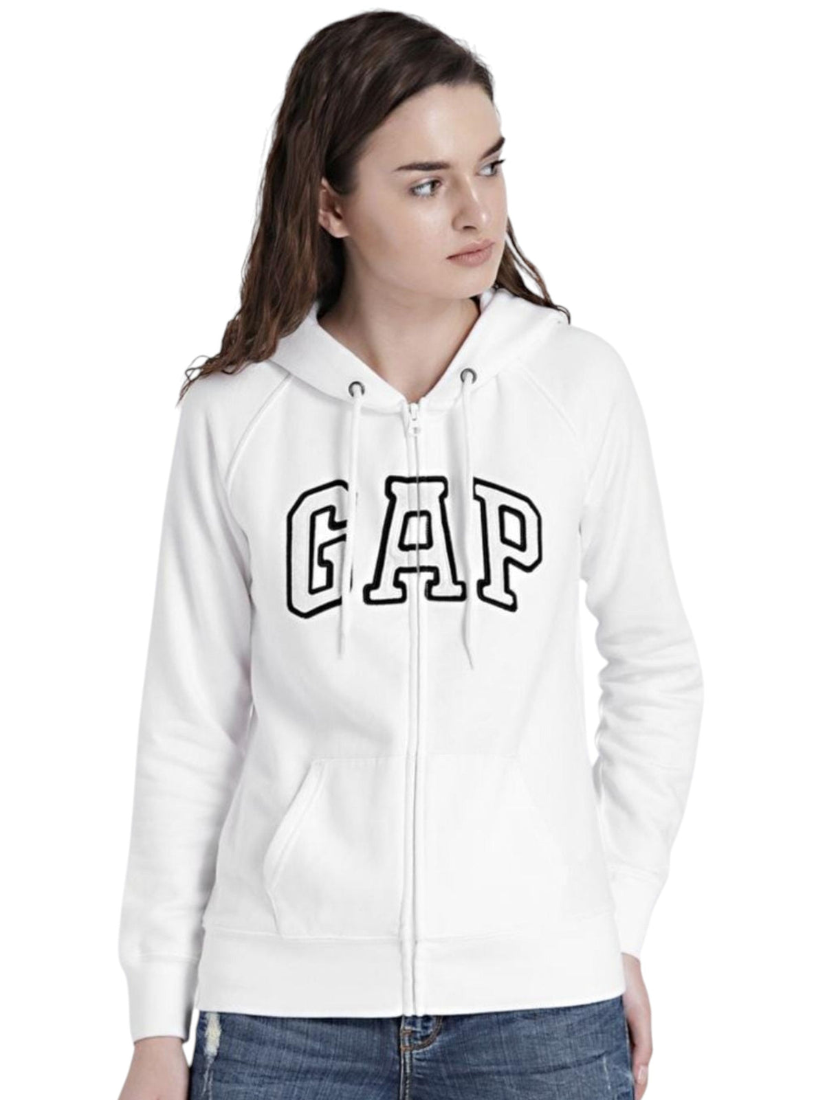 Image for Women's Logo Printed Hoodie,White
