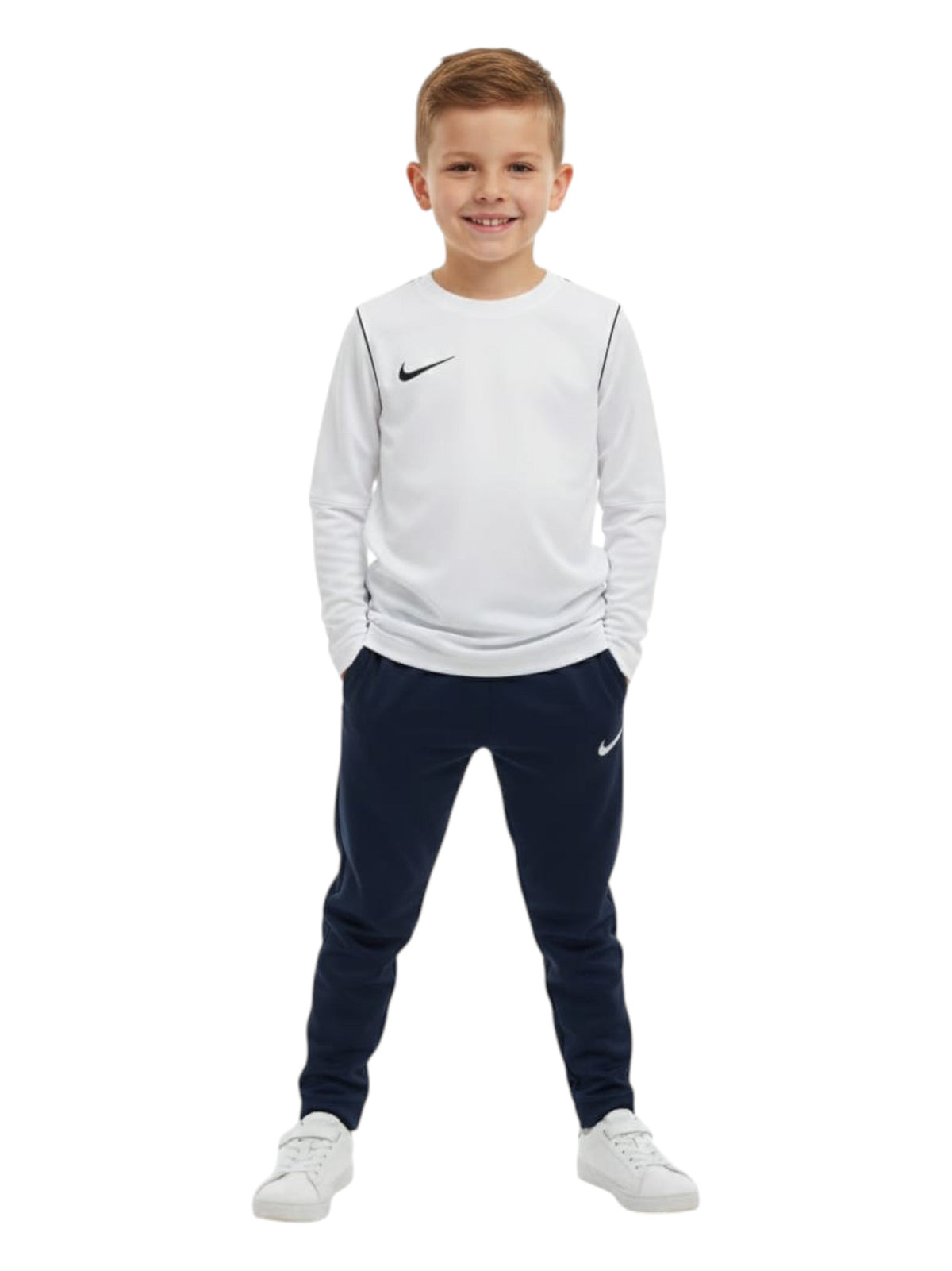 Image for Kid's Boy's Plain Solid Sport Top,White