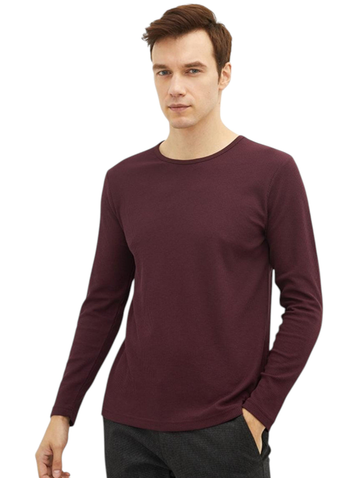 Image for Men's Plain Top,Burgundy