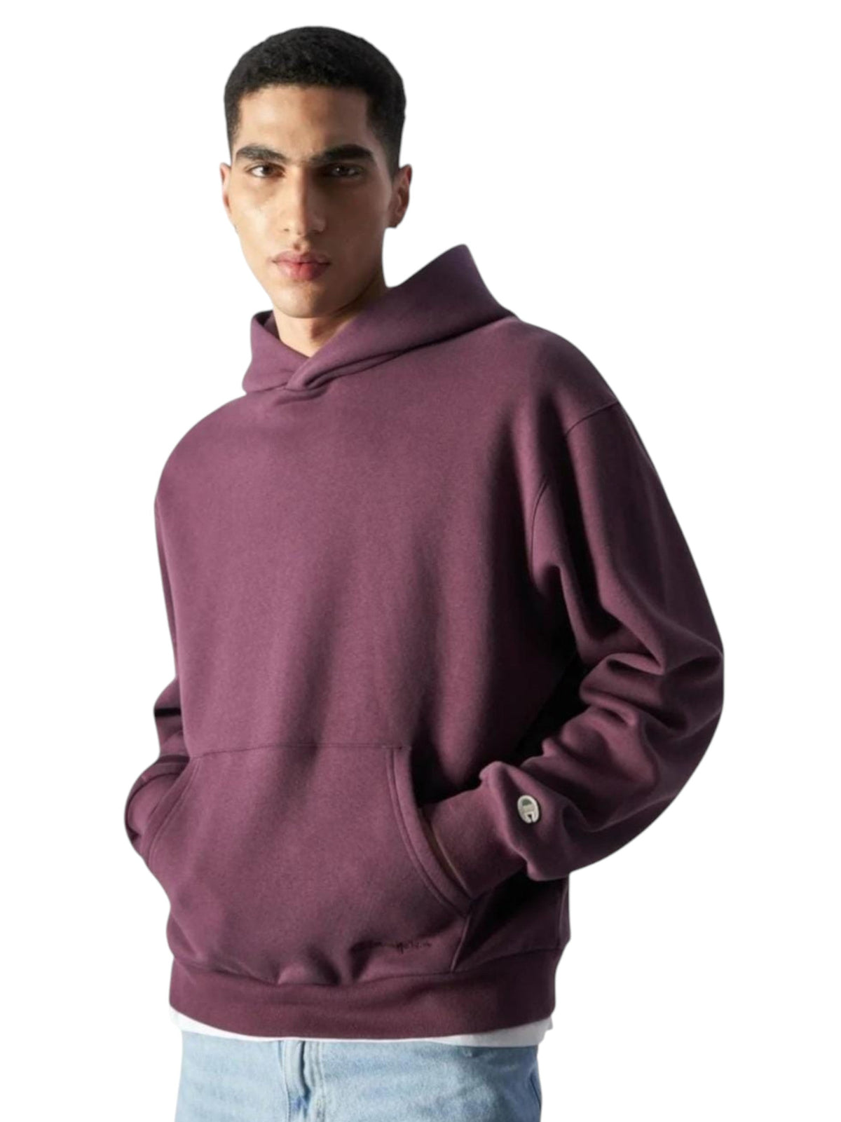 Image for Men's Plain Hoodie,Mauve