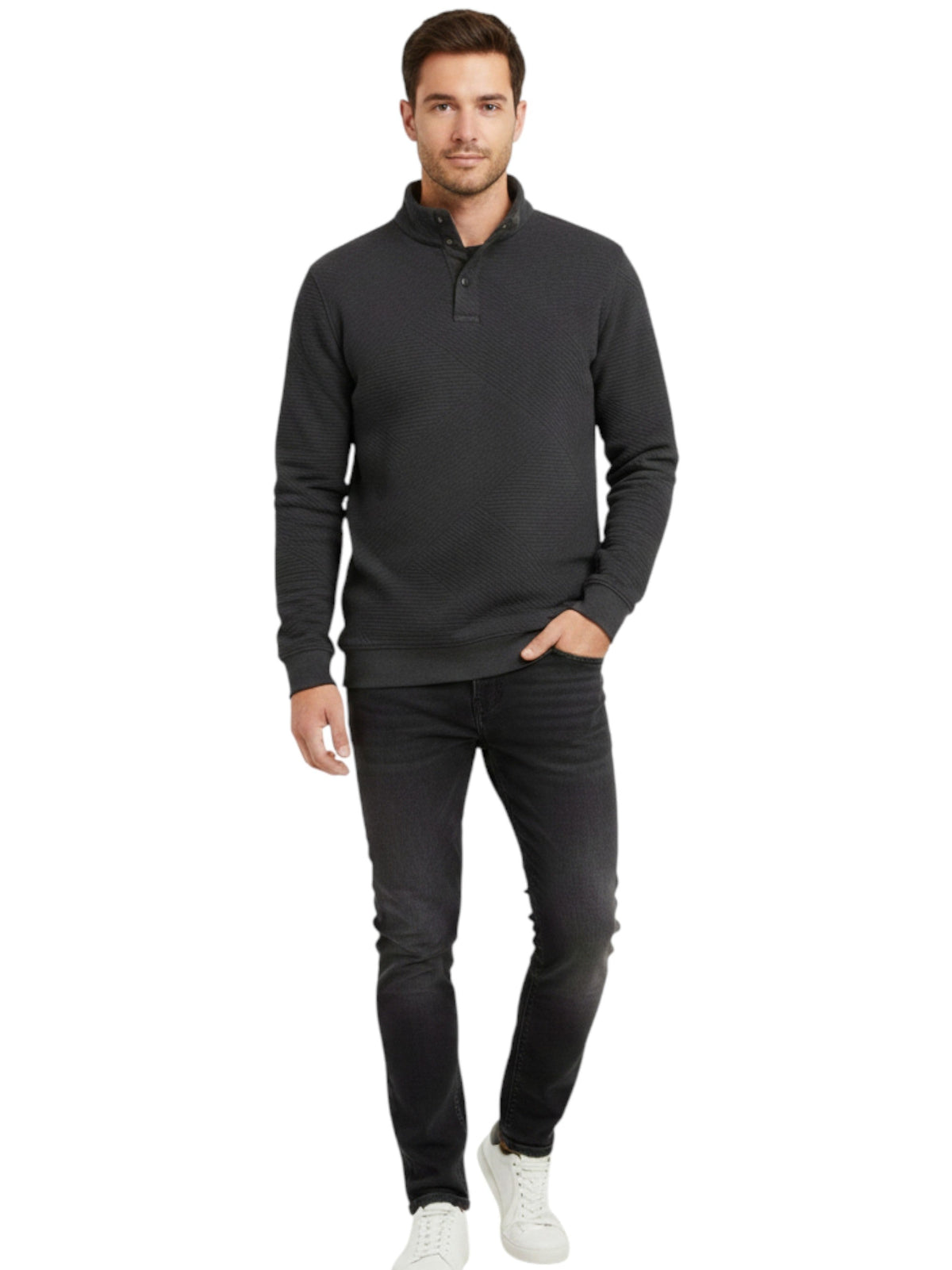 Image for Men's Ribbed Sweaters,Black