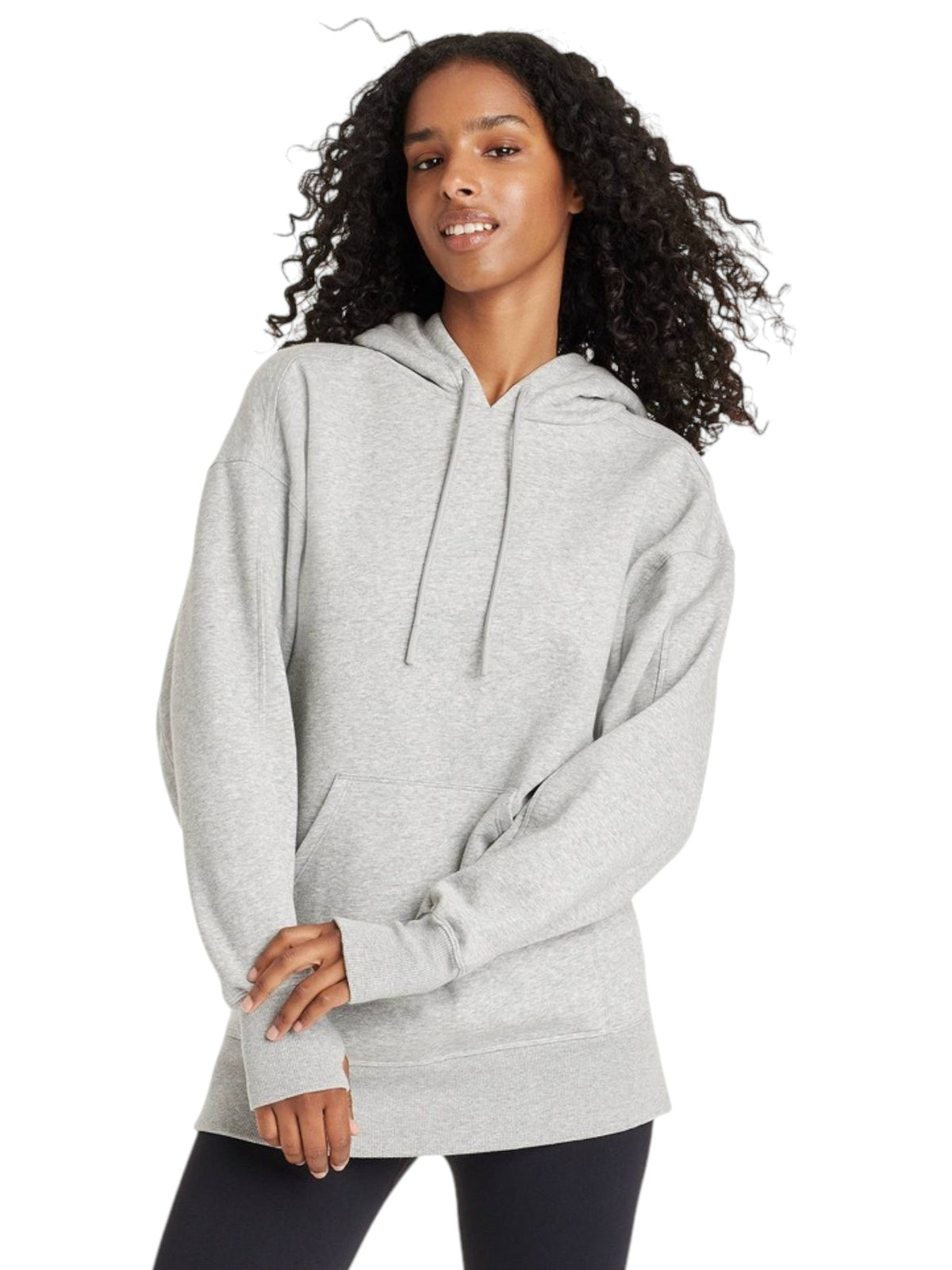 Image for Women's Plain Solid Hoodie,Light Grey