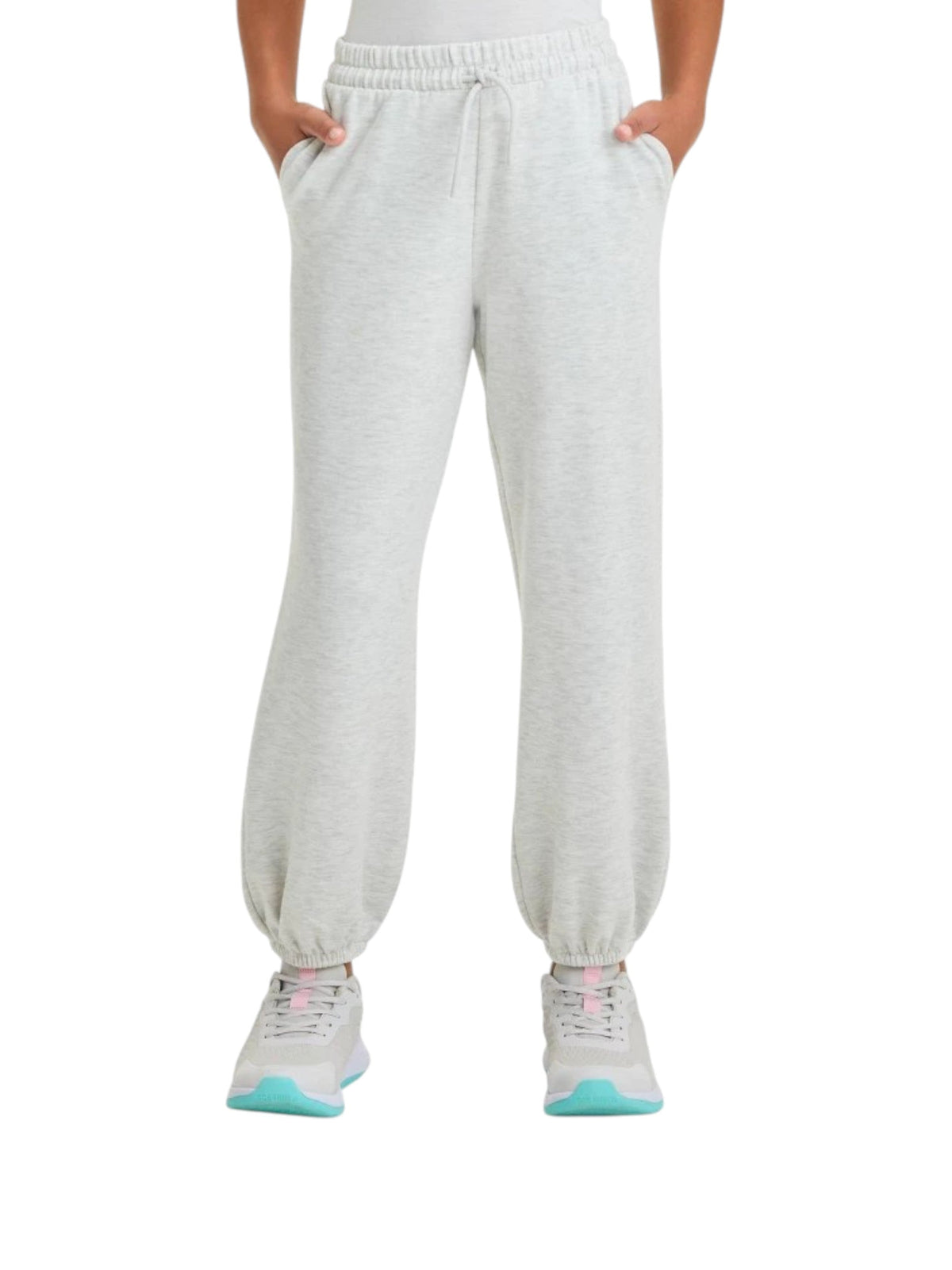 Image for Kids Gril's Plain Solid Pant,Light Grey