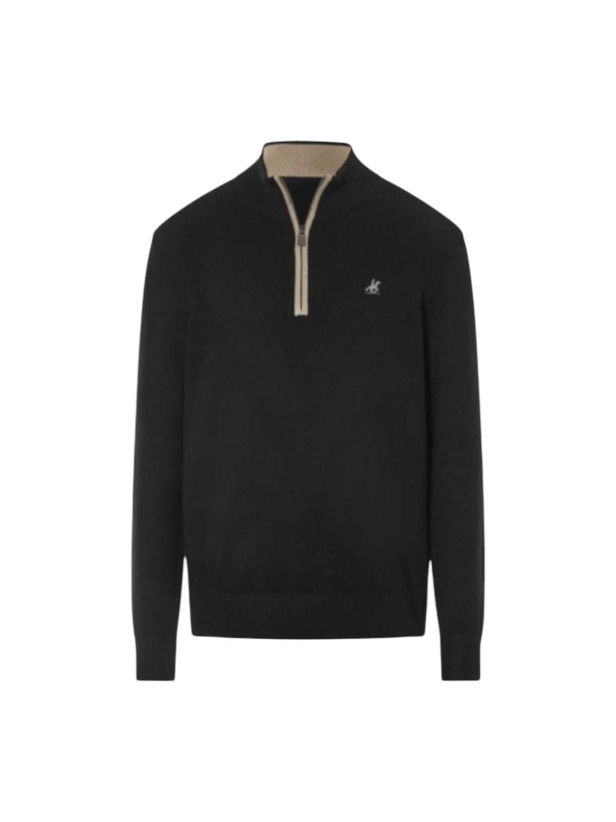 Image for Men's Plain Solid Sweaters,Black