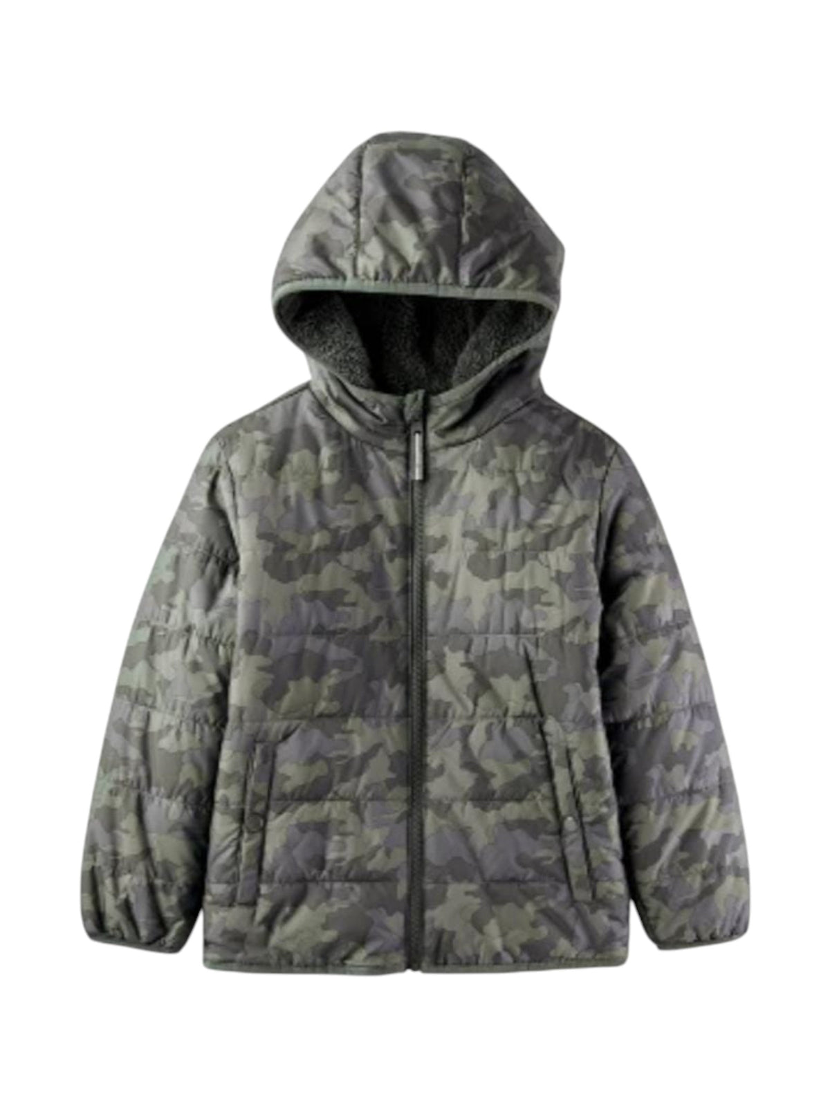 Image for Kids Boy's Quilted Lined Jacket,Olive