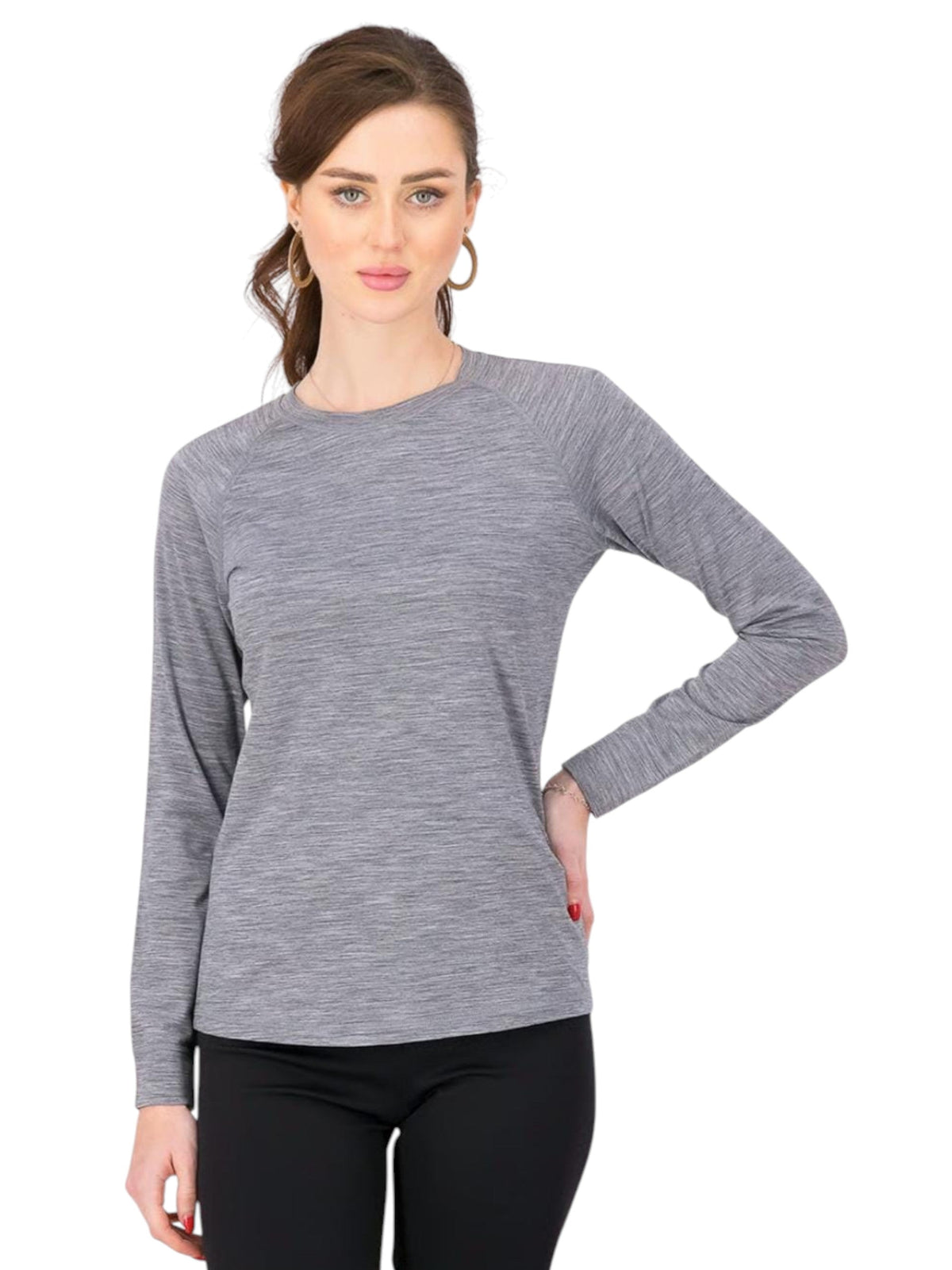 Image for Women's Heather Sport Top,Light Grey