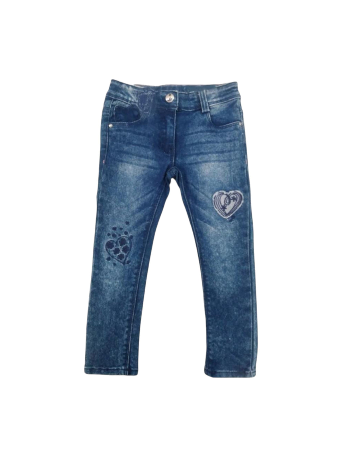Image for Kids Girl's Embroidered Jeans,Blue