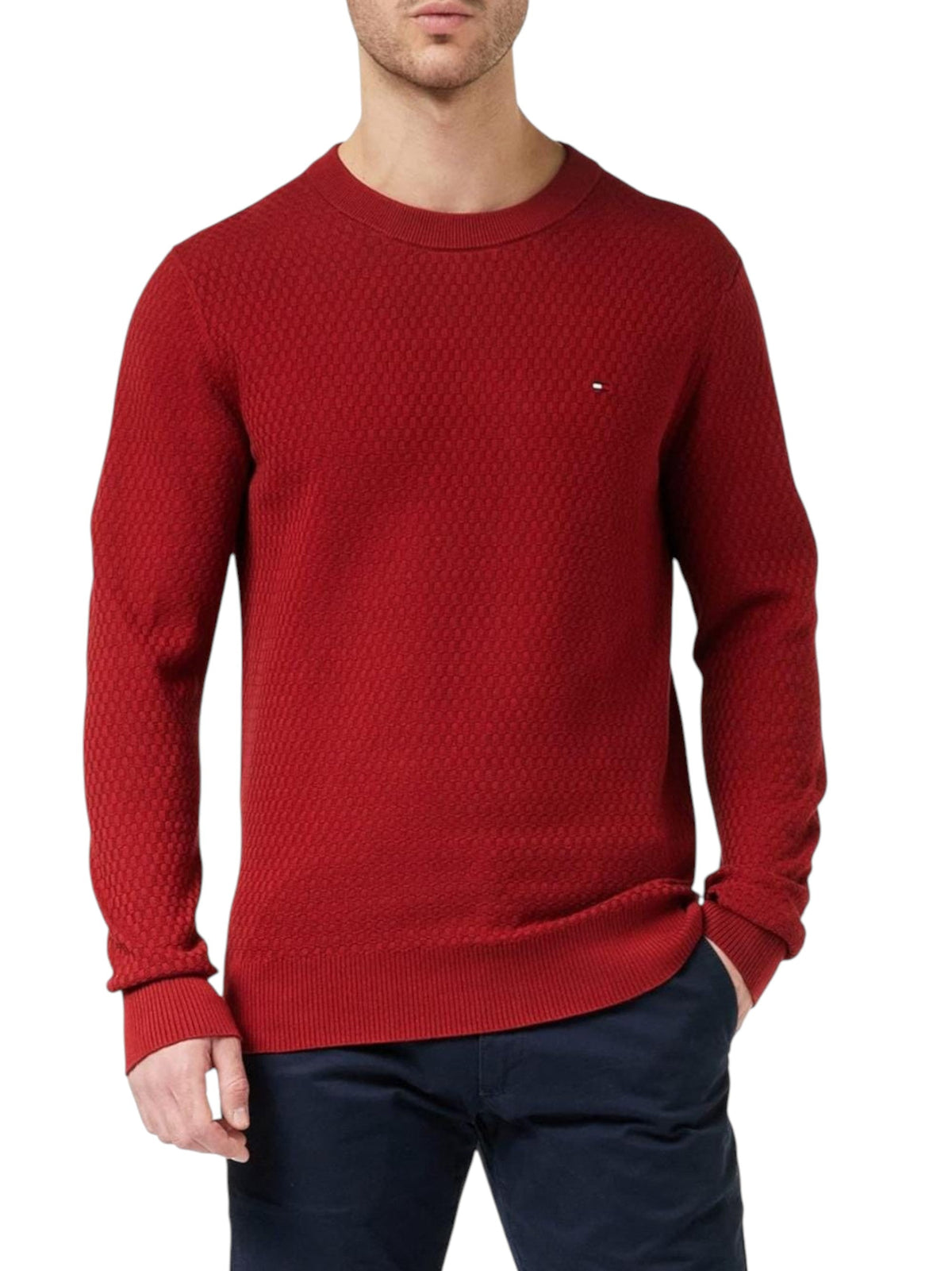 Image for Men's Knitted Sweaters,Burgundy