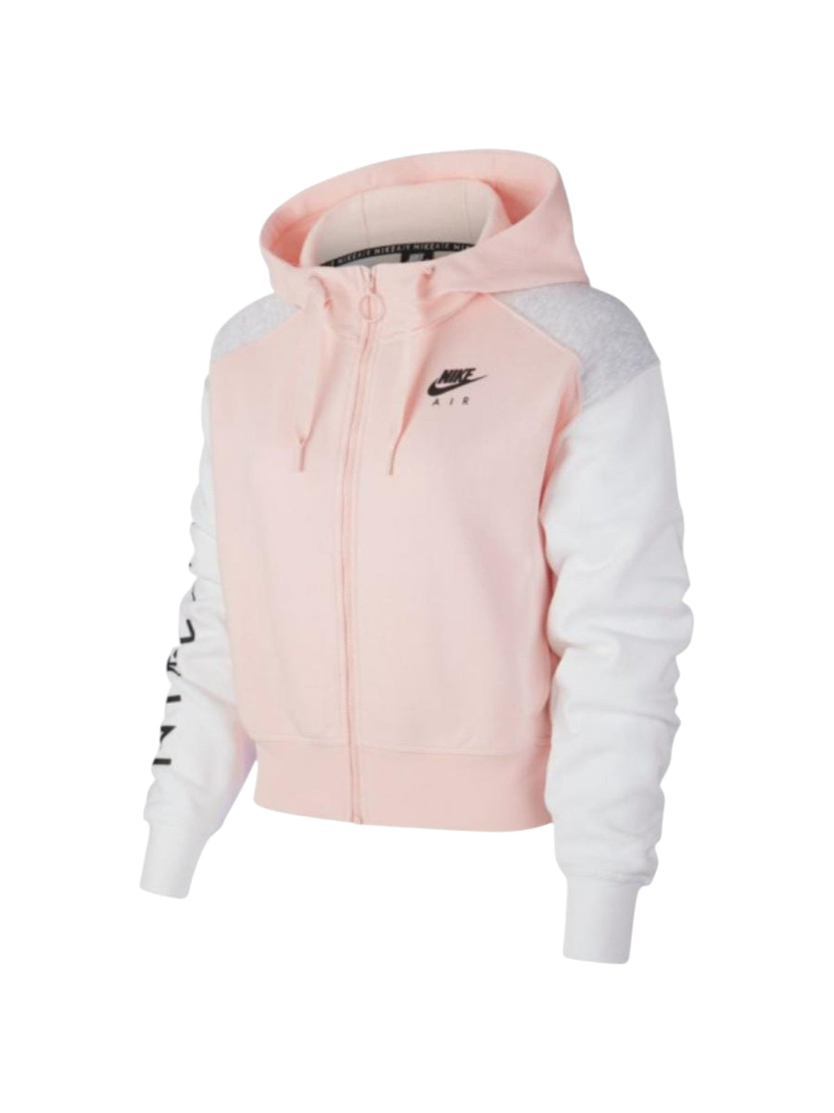 Image for Women's Colorblocked Hoodie,Light Pink/White