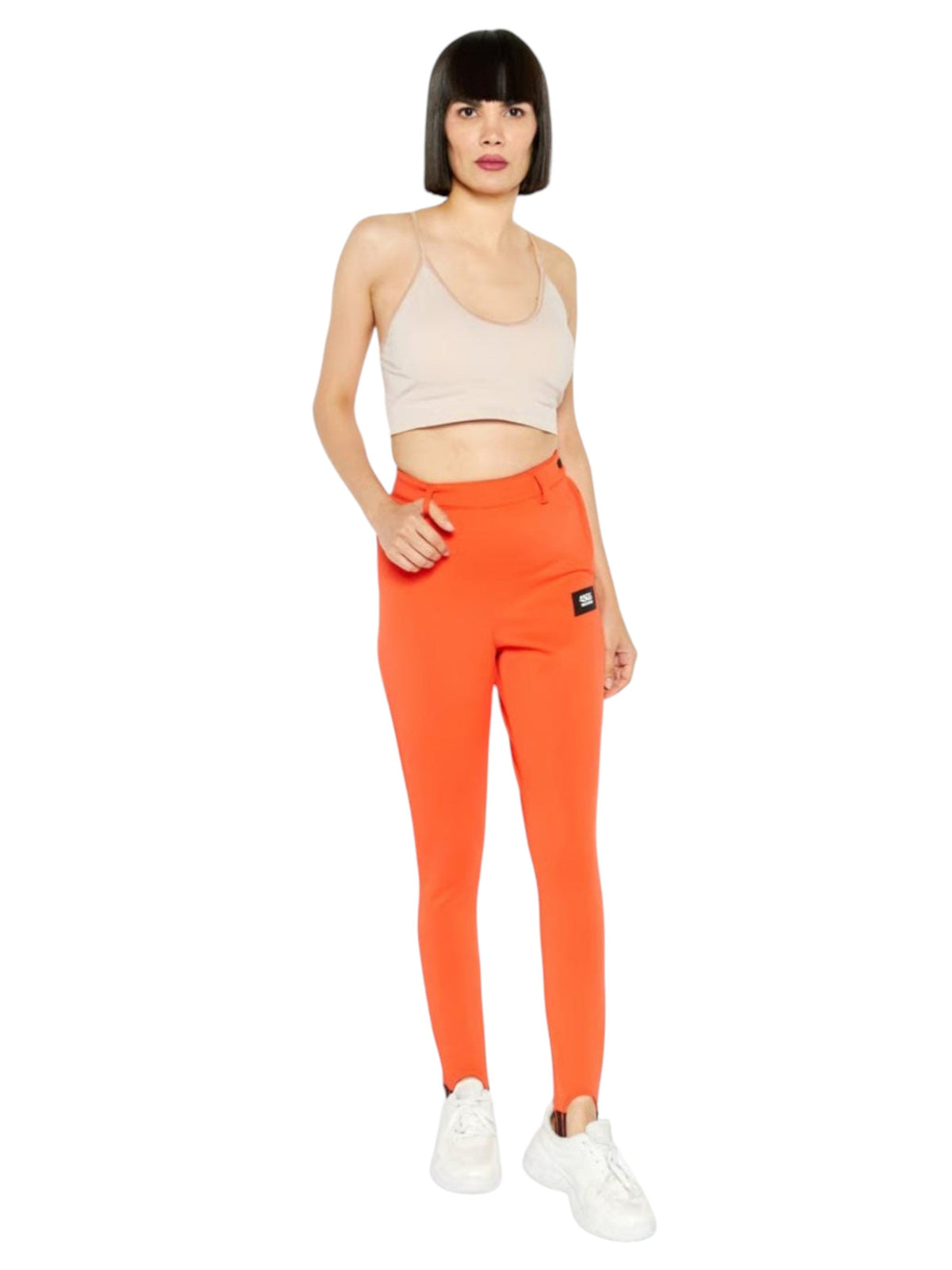 Image for Women's Plain Solid Ski Pants,Orange