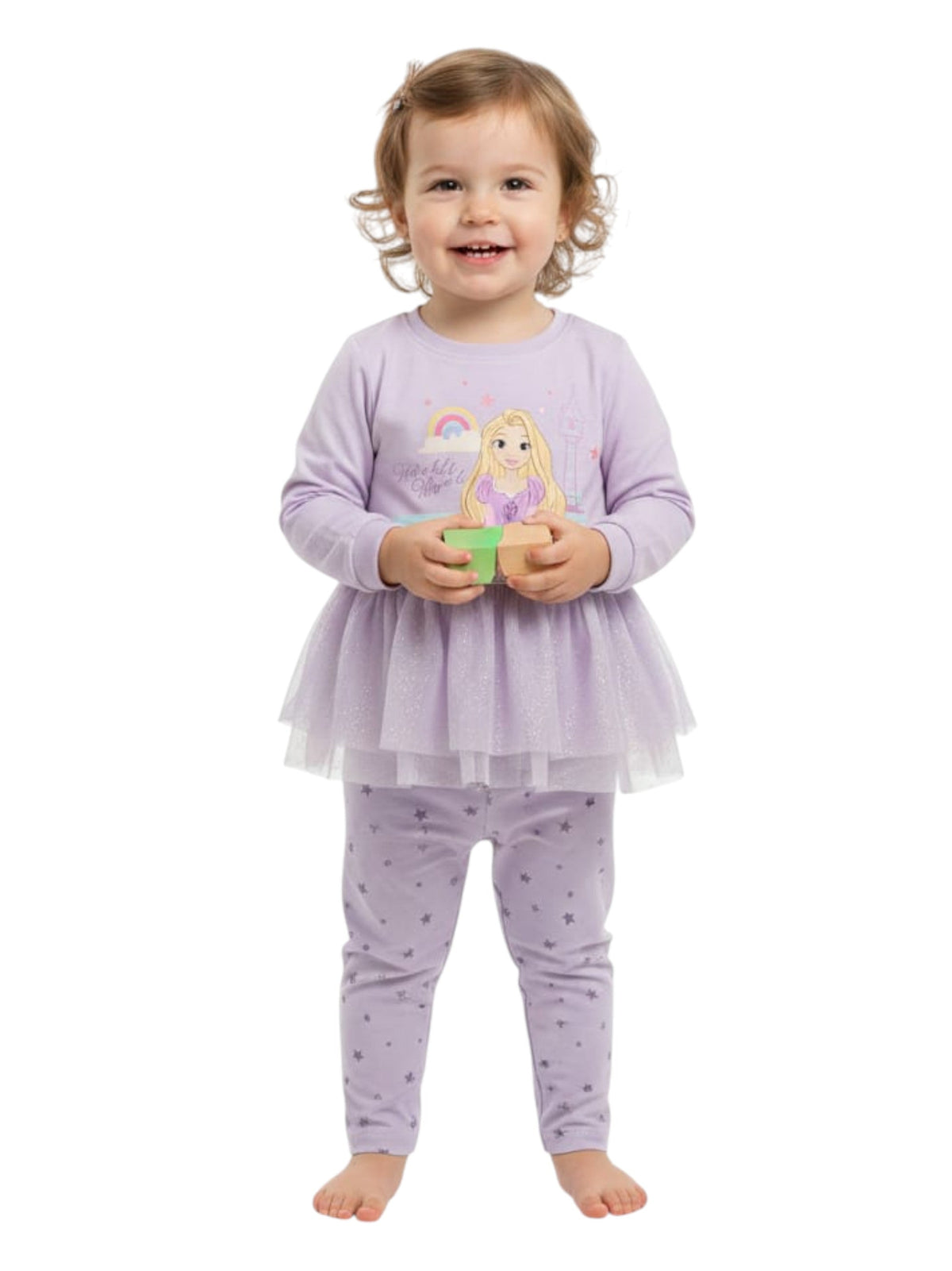 Image for Kid's Girl's Graphic Printed Pajama Set,Light Purple