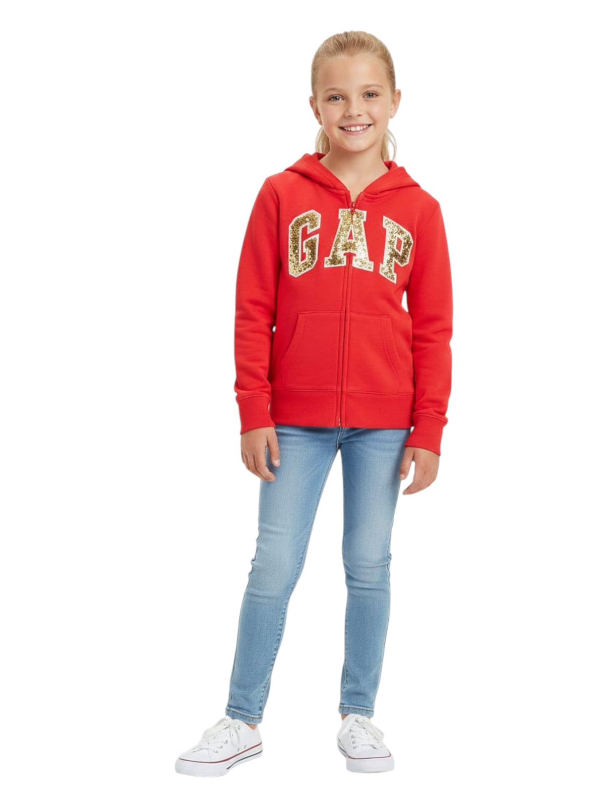 Image for Kid's Girl's Brand Logo Printed Hoodie,Red