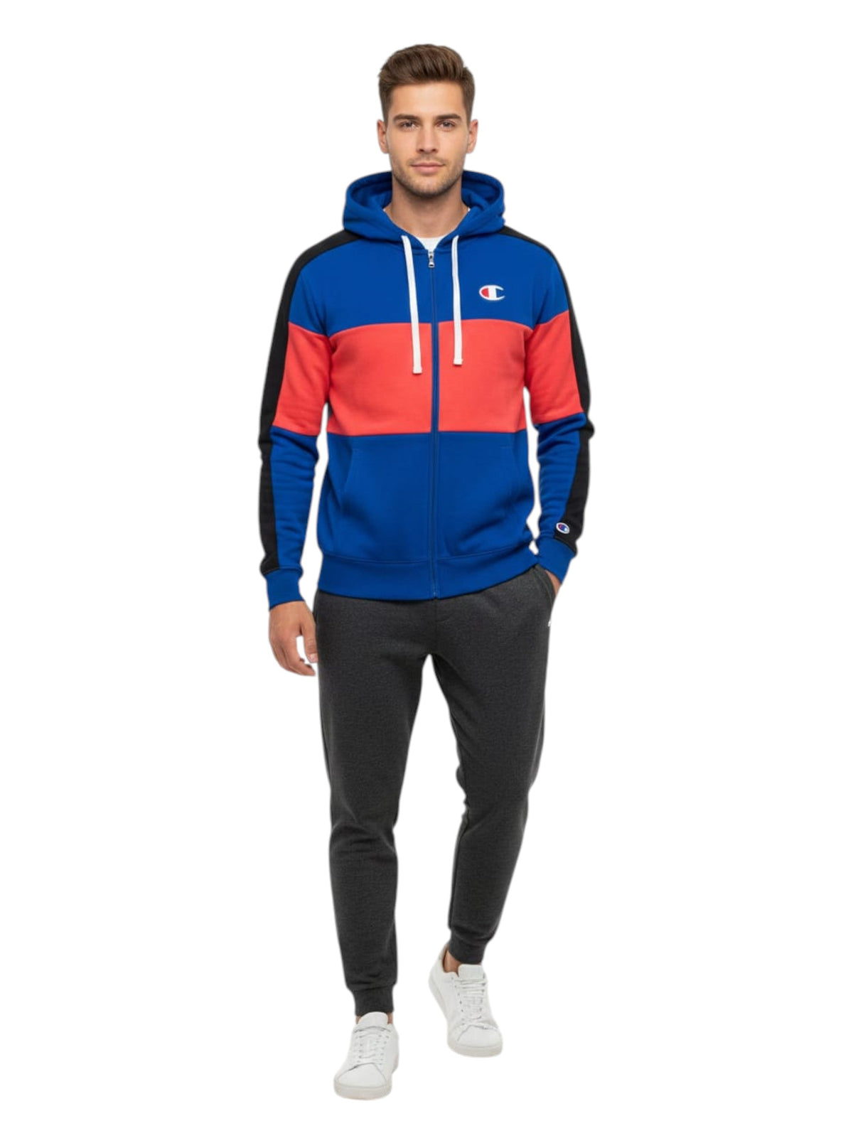 Image for Men's Colorblocked Hoodie,Multi