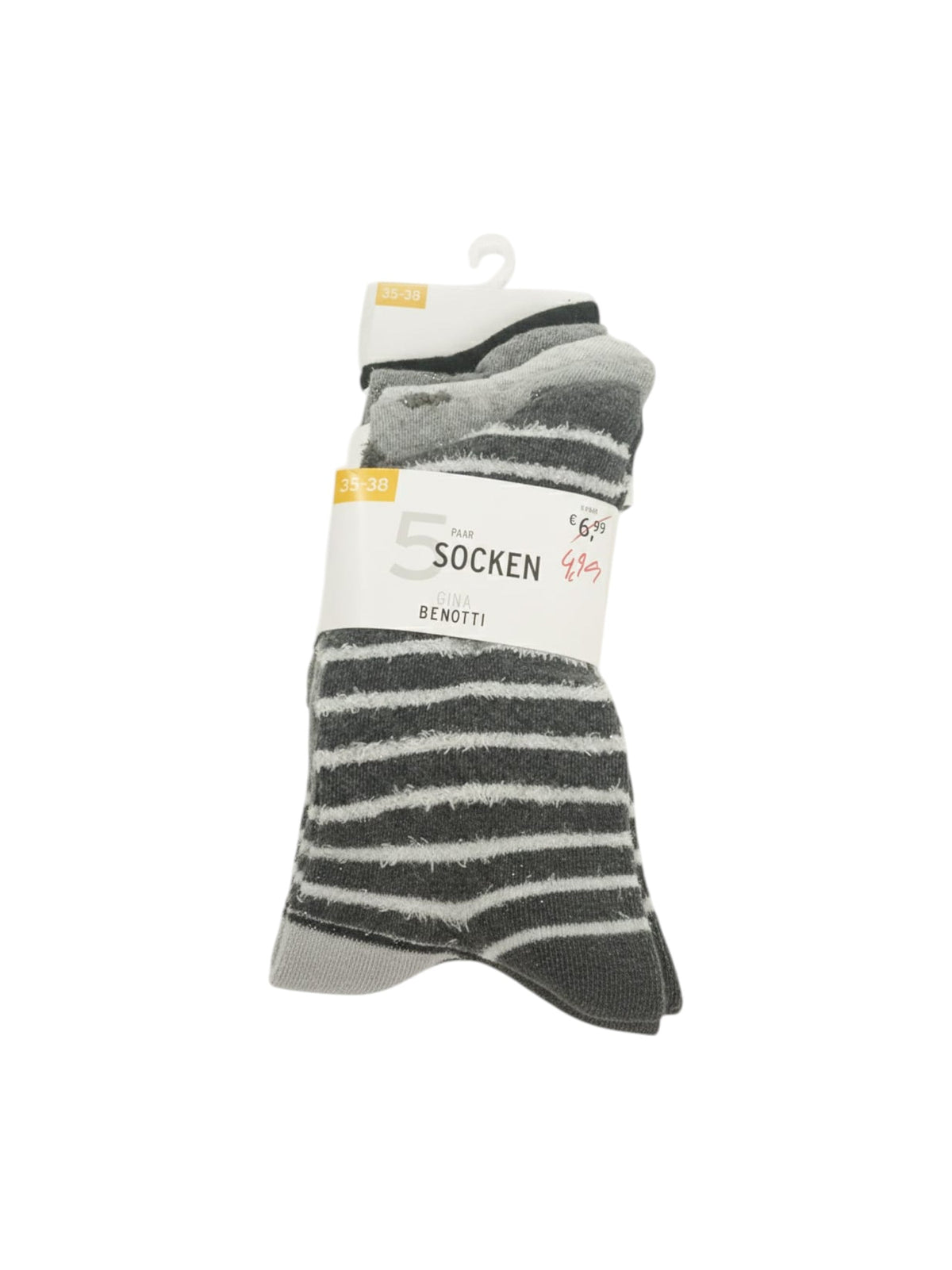 Image for Women�s Knitted Socks Set 5 Pieces,Grey/Black