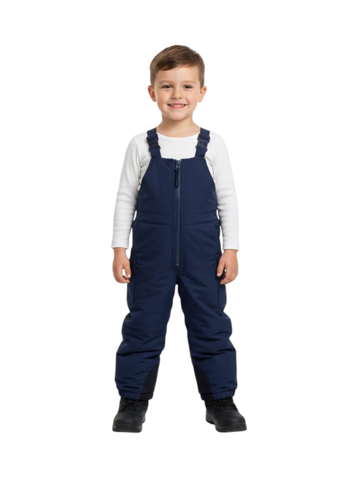 Image for Kid's Boy's Plain Solid WaterProof Ski Suit,Navy