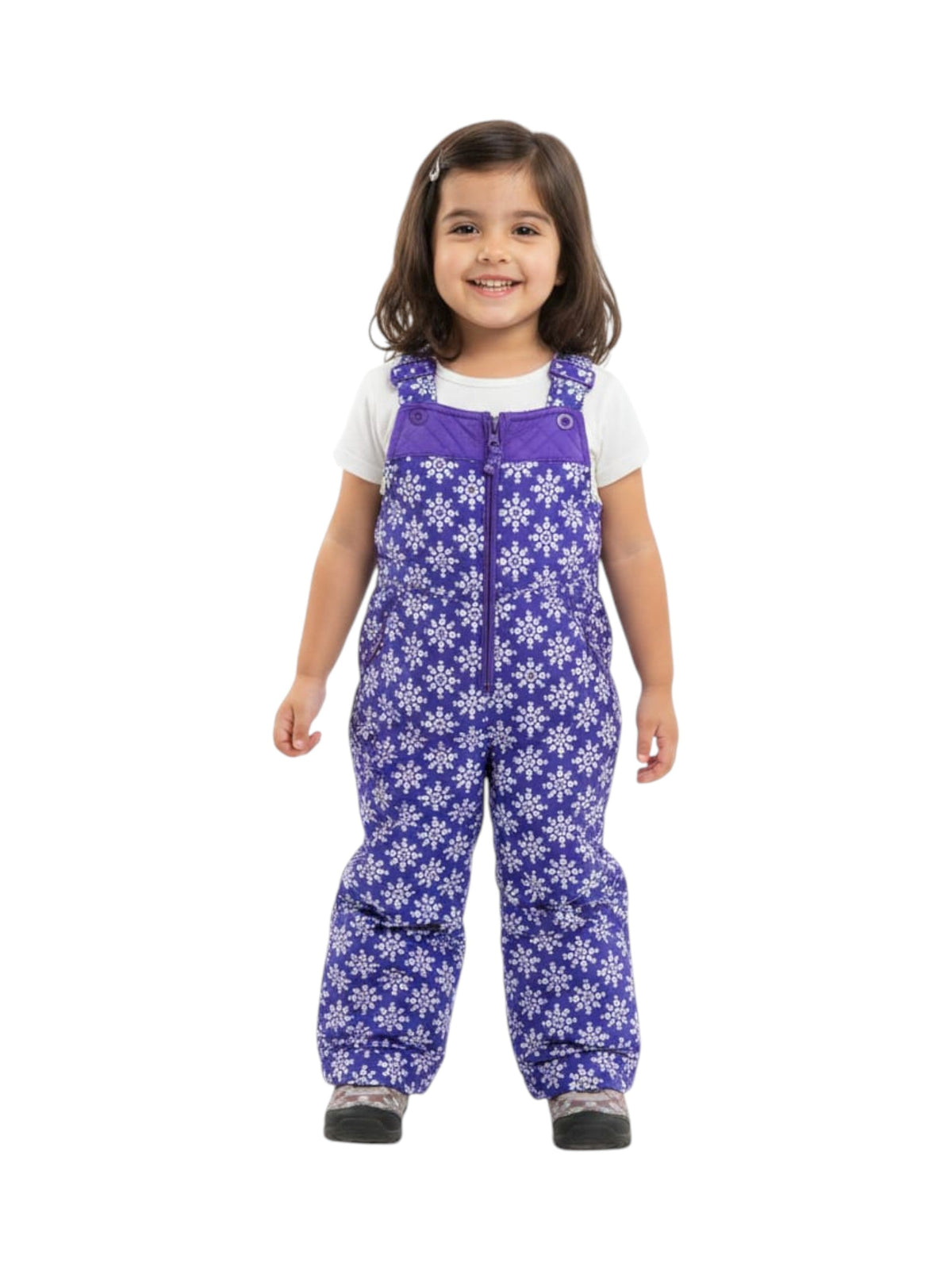Image for Kid's Gril's Printed WaterProof Ski Suit,Purple