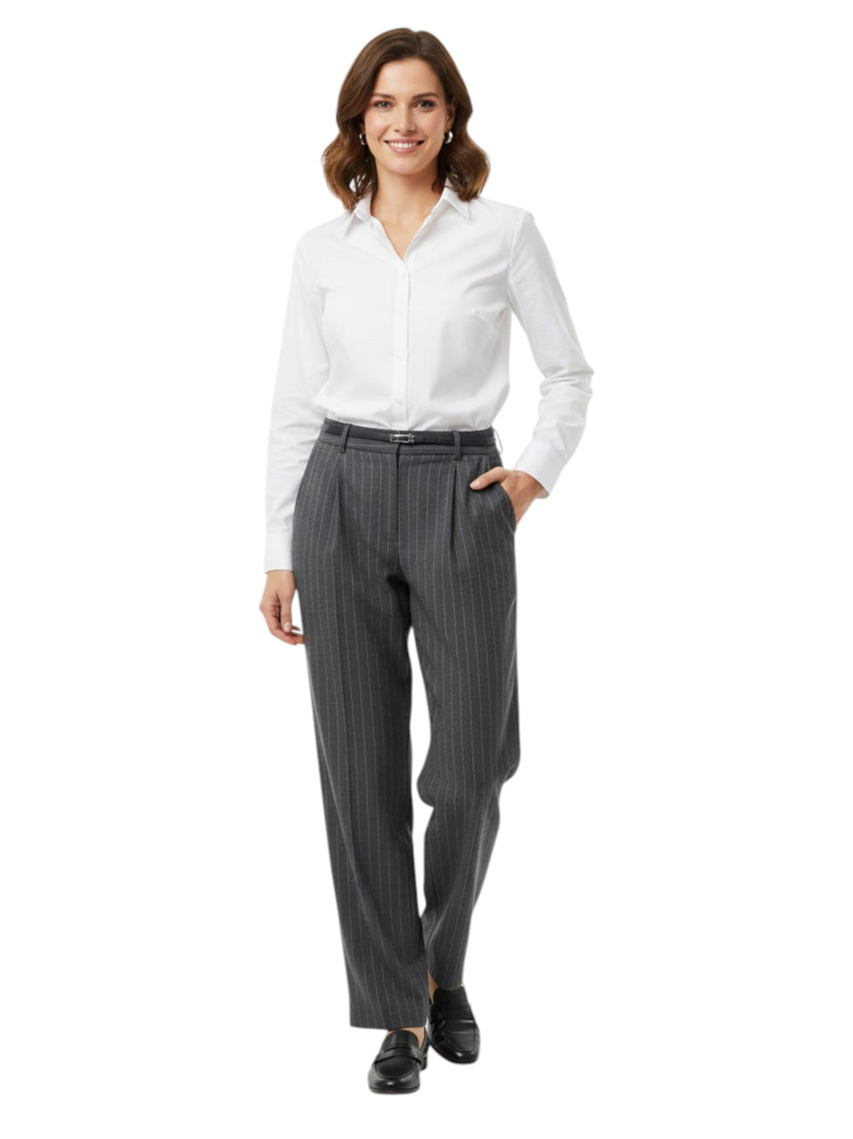Image for Women's Striped Classic Pant,Grey