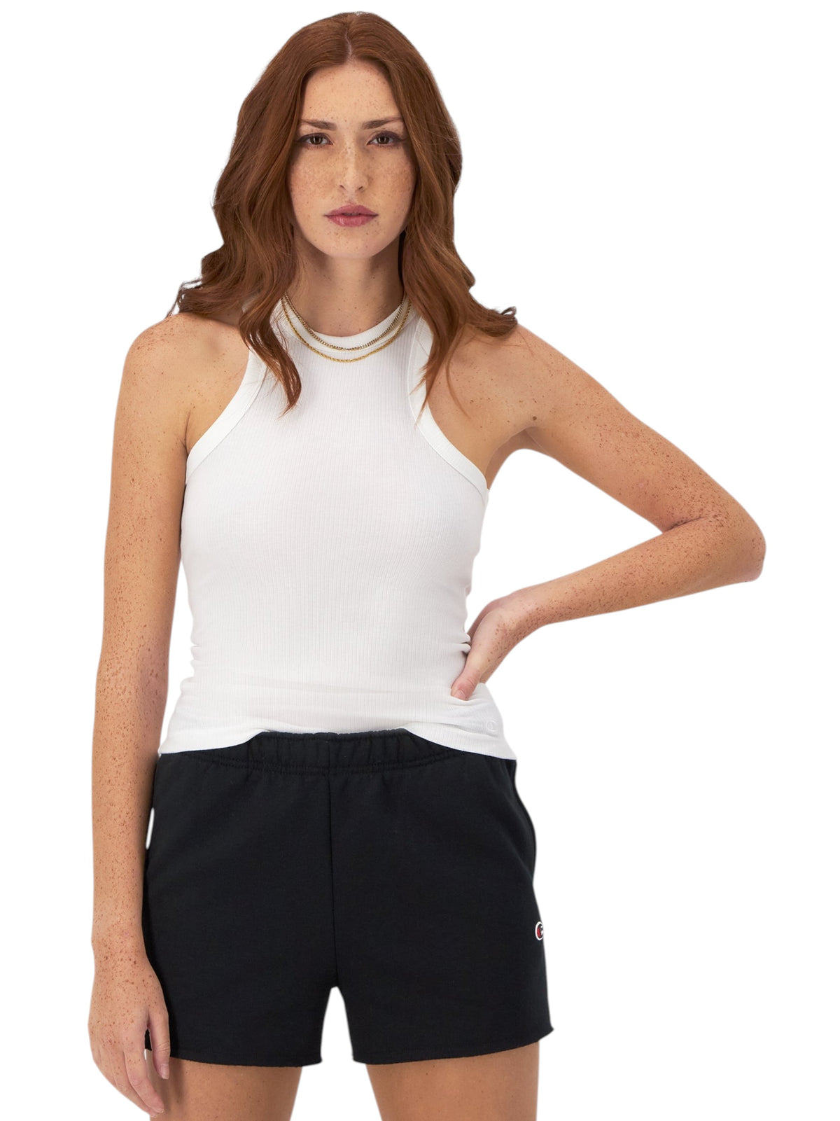 Image for Women's Ribbed Tank Top,White
