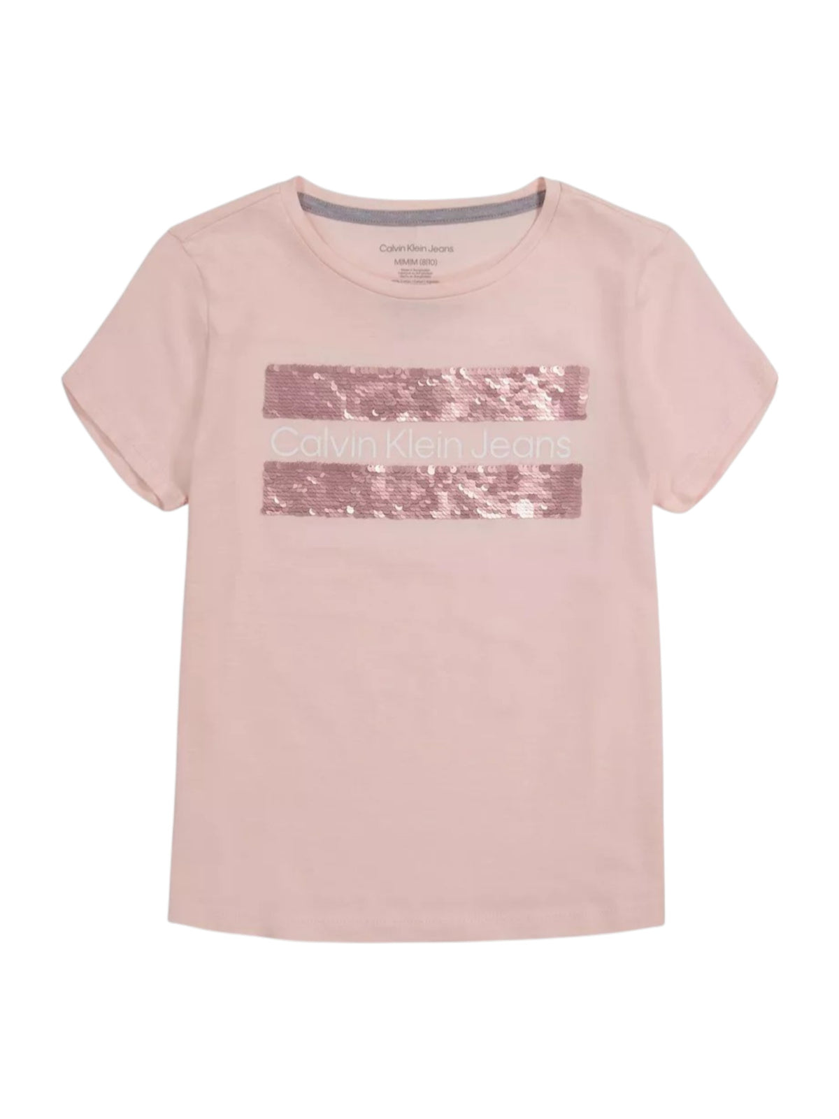 Image for Kids Girl's Striped Sequined Top,Light Pink