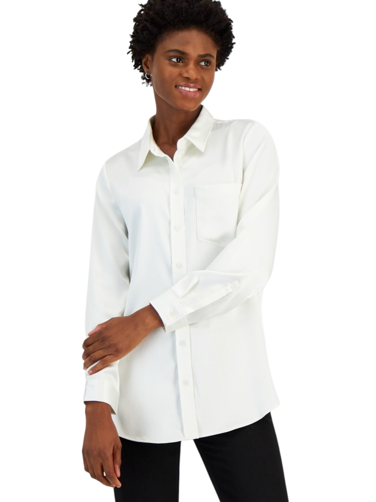 Image for Women's Plain Dress Shirt,Off White